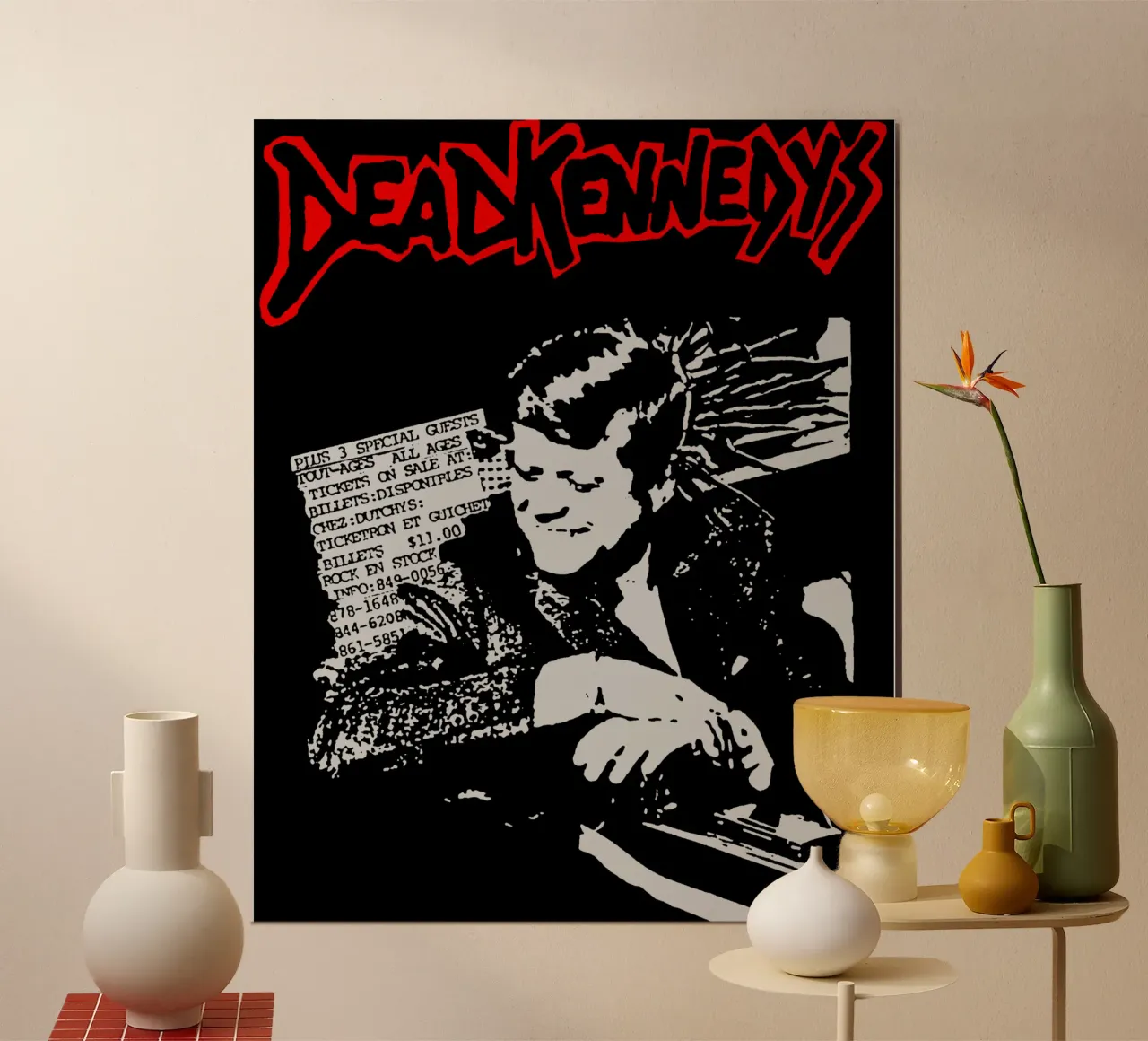 Maglietta essenziale dei Dead Kennedys poster con telaio in alluminio da igoshartwrks