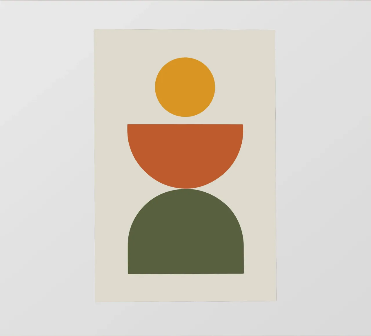 Boho Float Geometric Forms with Soft Shadows Fototapete von LisaArtes