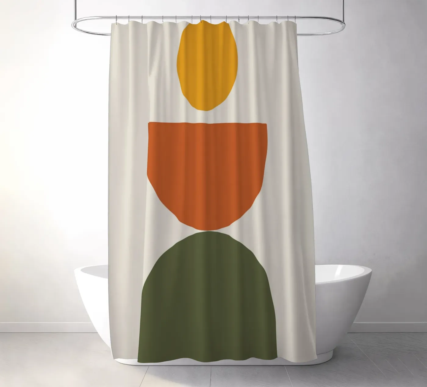 Boho Float Geometric Forms with Soft Shadows Duschvorhang von LisaArtes