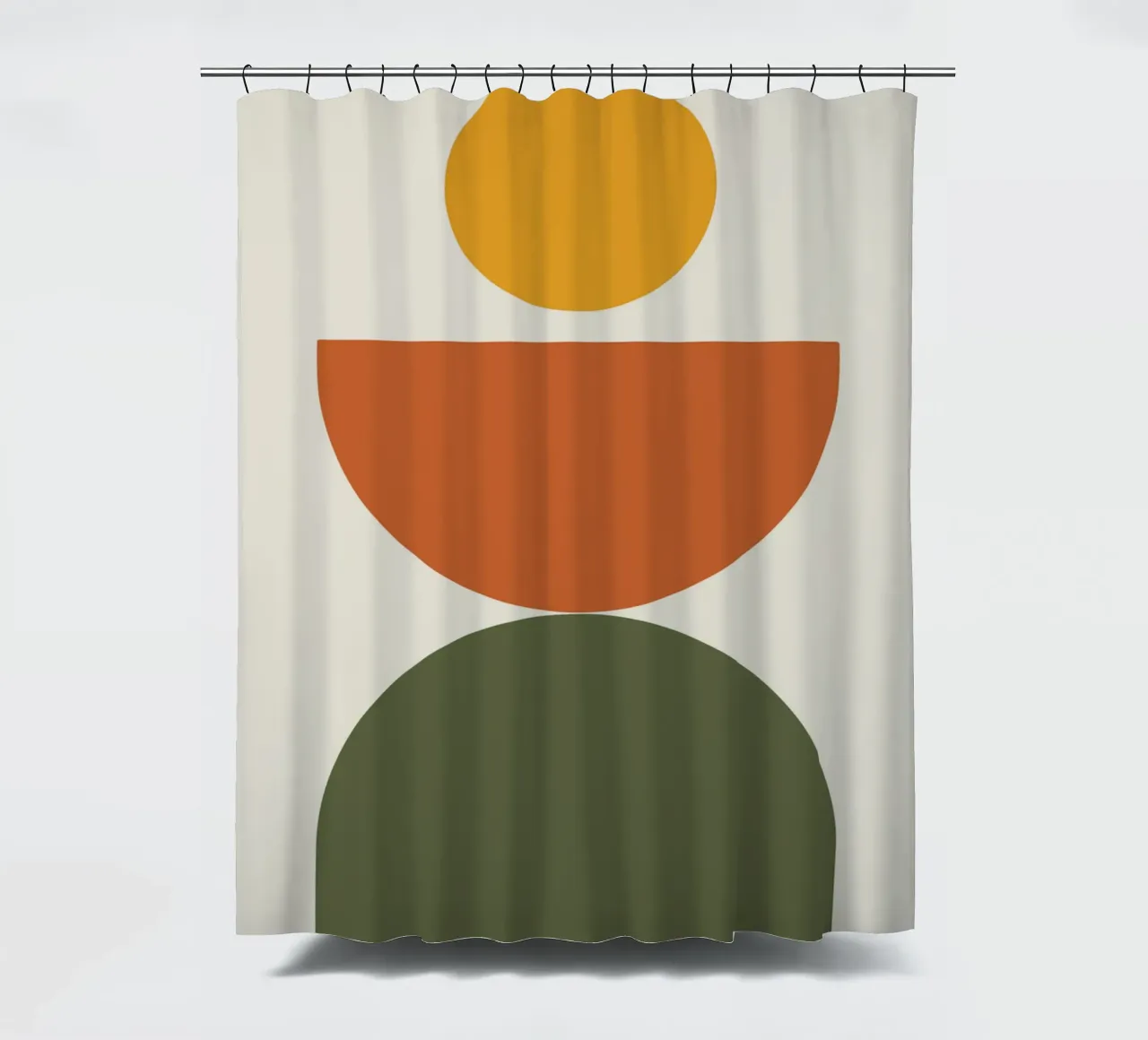 Boho Float Geometric Forms with Soft Shadows Duschvorhang von LisaArtes