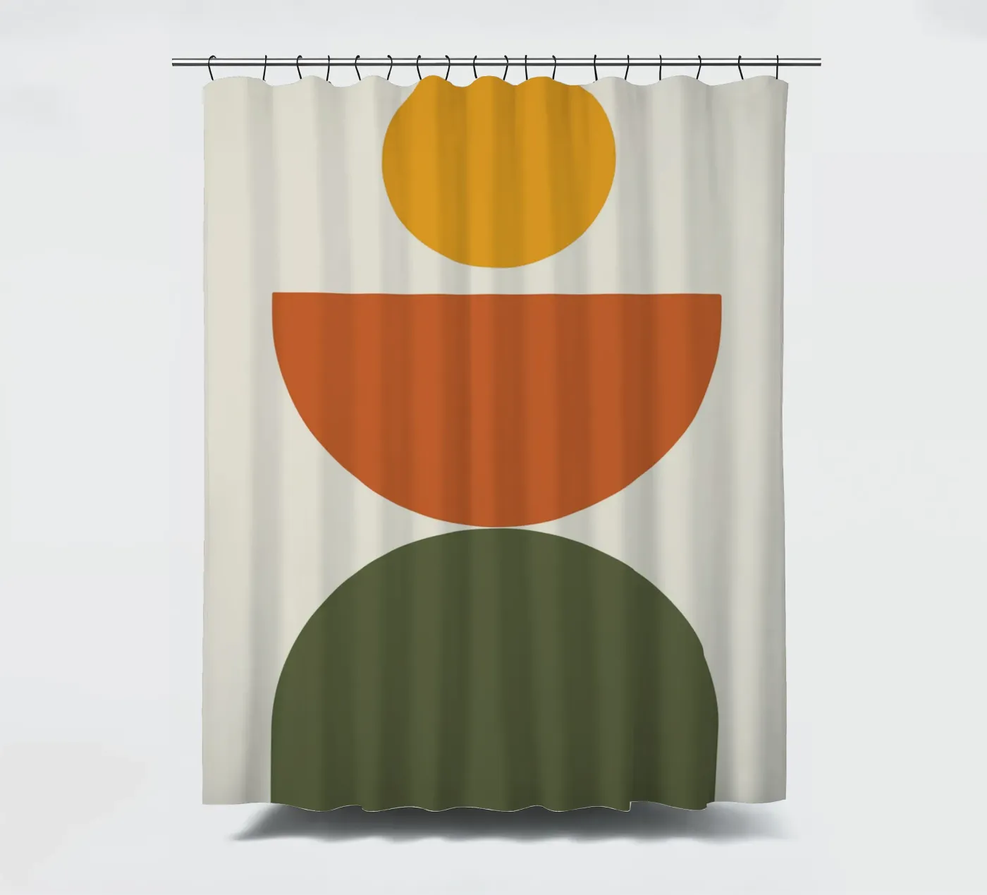 Boho Float Geometric Forms with Soft Shadows Duschvorhang von LisaArtes