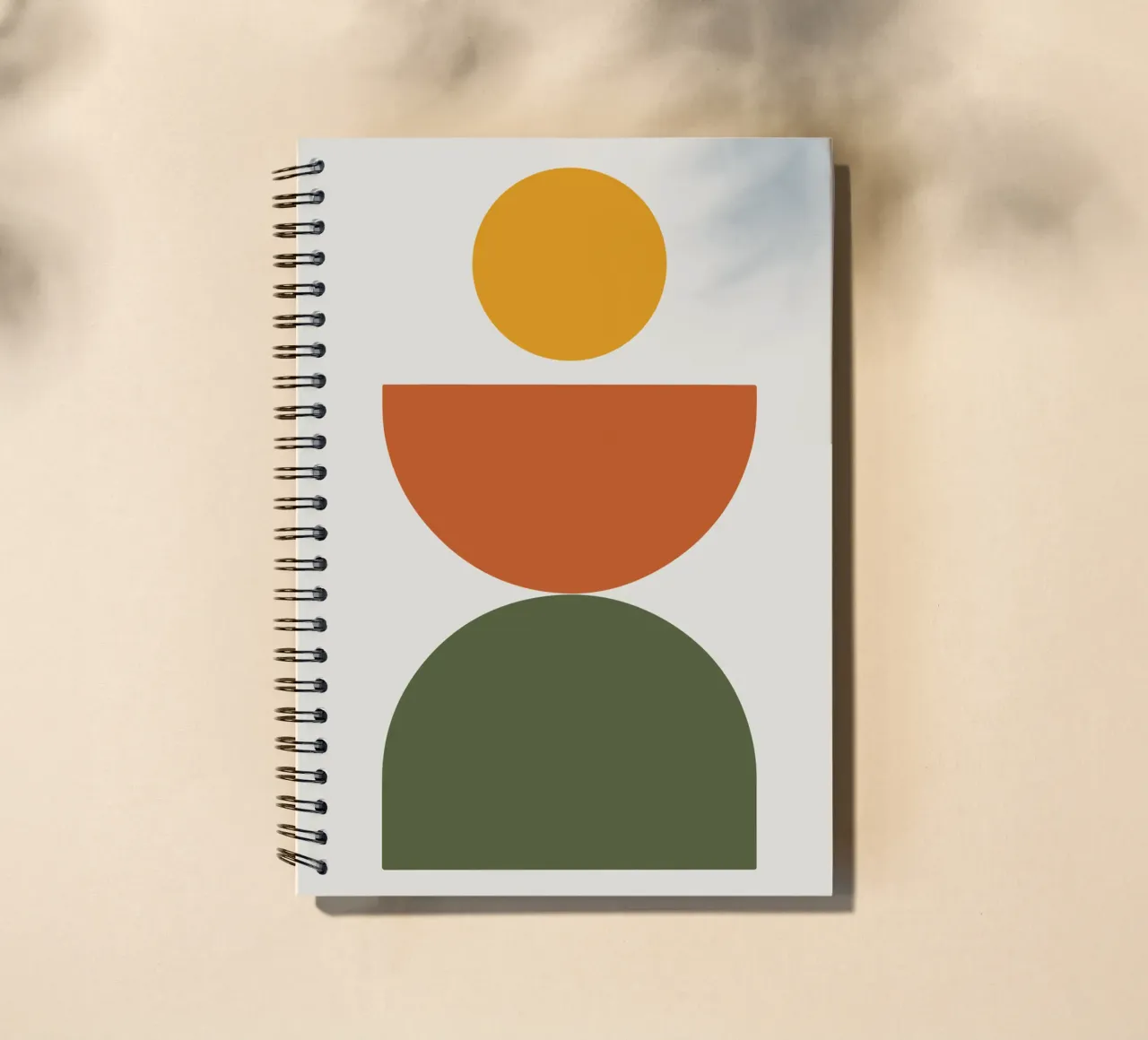 Boho Float Geometric Forms with Soft Shadows Ringbuch von LisaArtes