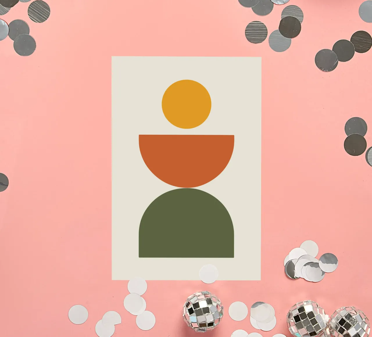 Boho Float Geometric Forms with Soft Shadows autocollant de LisaArtes