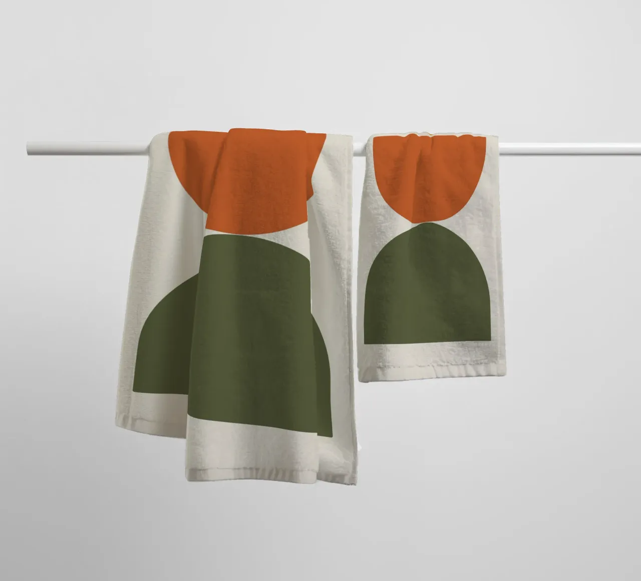 Boho Float Geometric Forms with Soft Shadows serviette de bain de LisaArtes