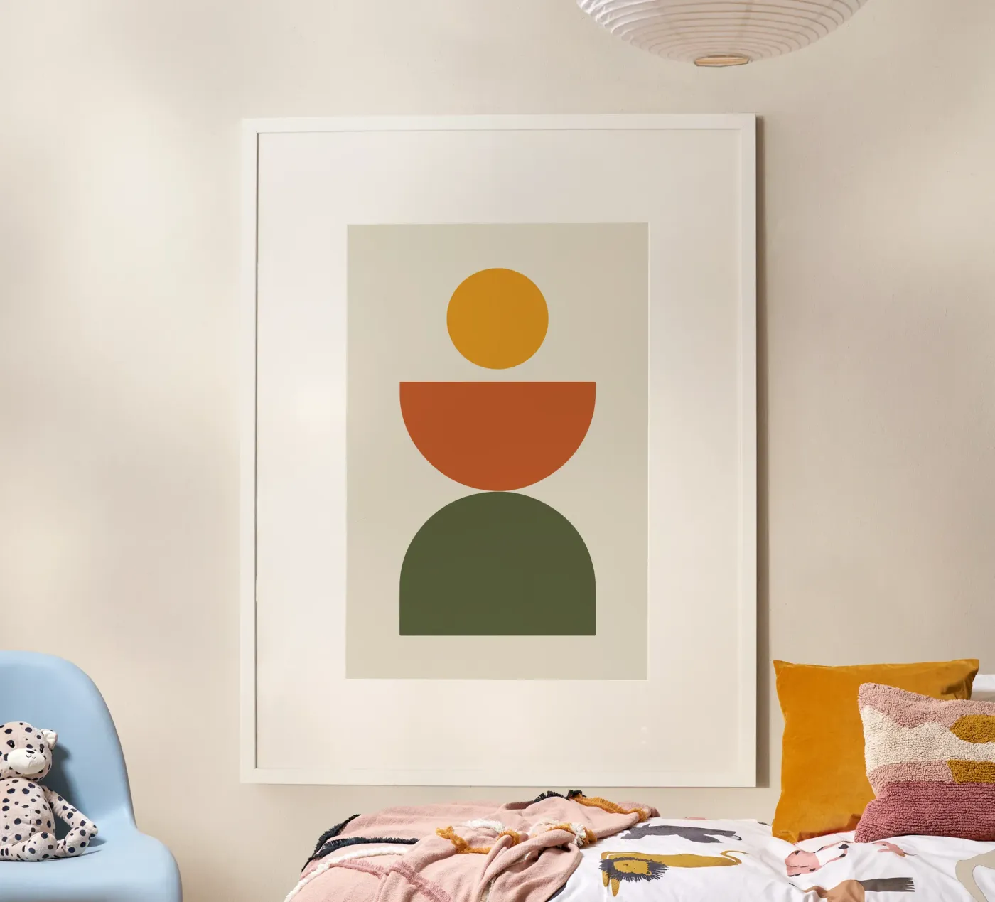 Boho Float Geometric Forms with Soft Shadows poster van LisaArtes