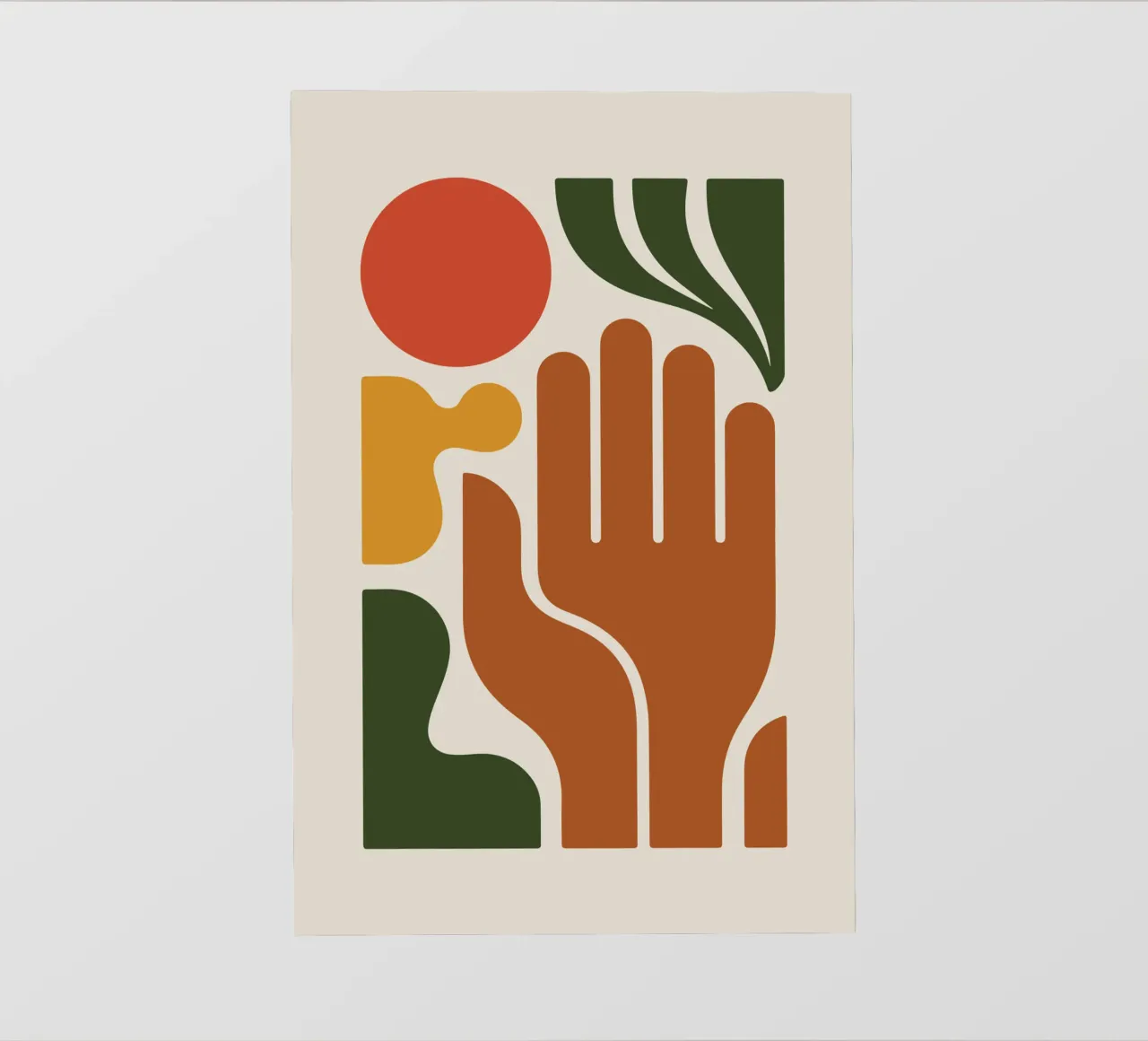 Boho Hand with Abstract Landscape pellicola backlit da LisaArtes