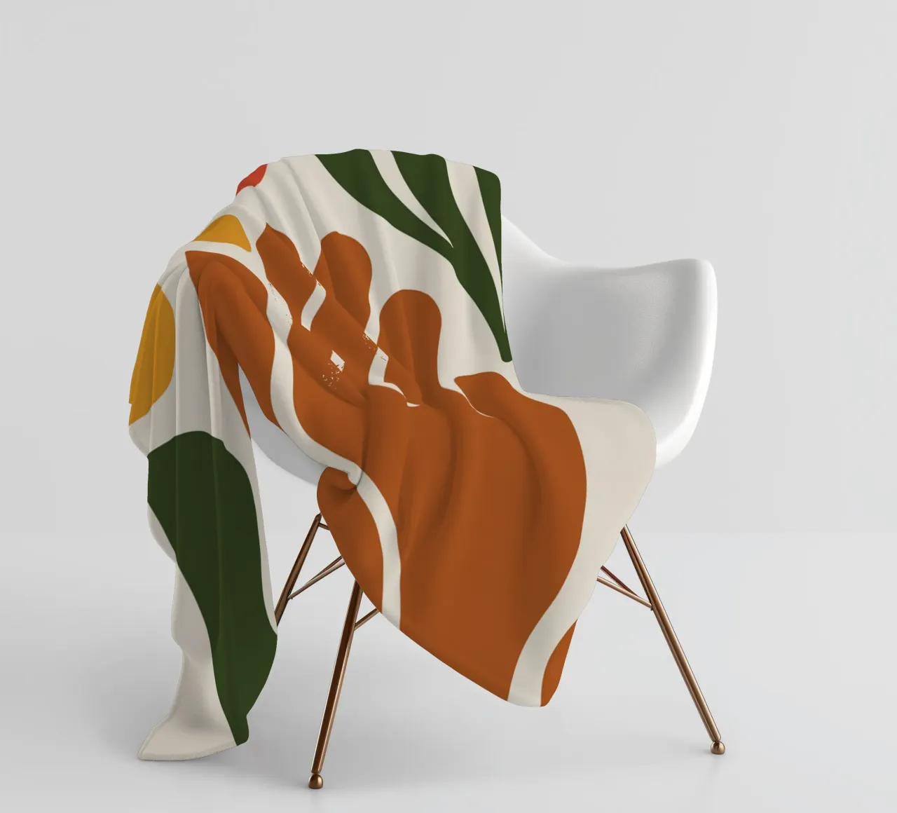 Boho Hand with Abstract Landscape coperta in pile da LisaArtes