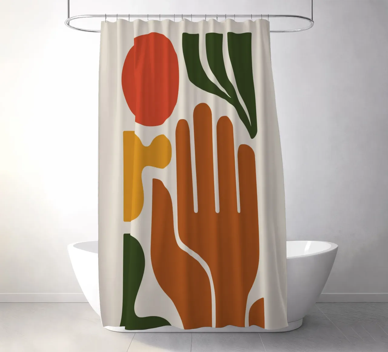 Boho Hand with Abstract Landscape tenda da doccia da LisaArtes