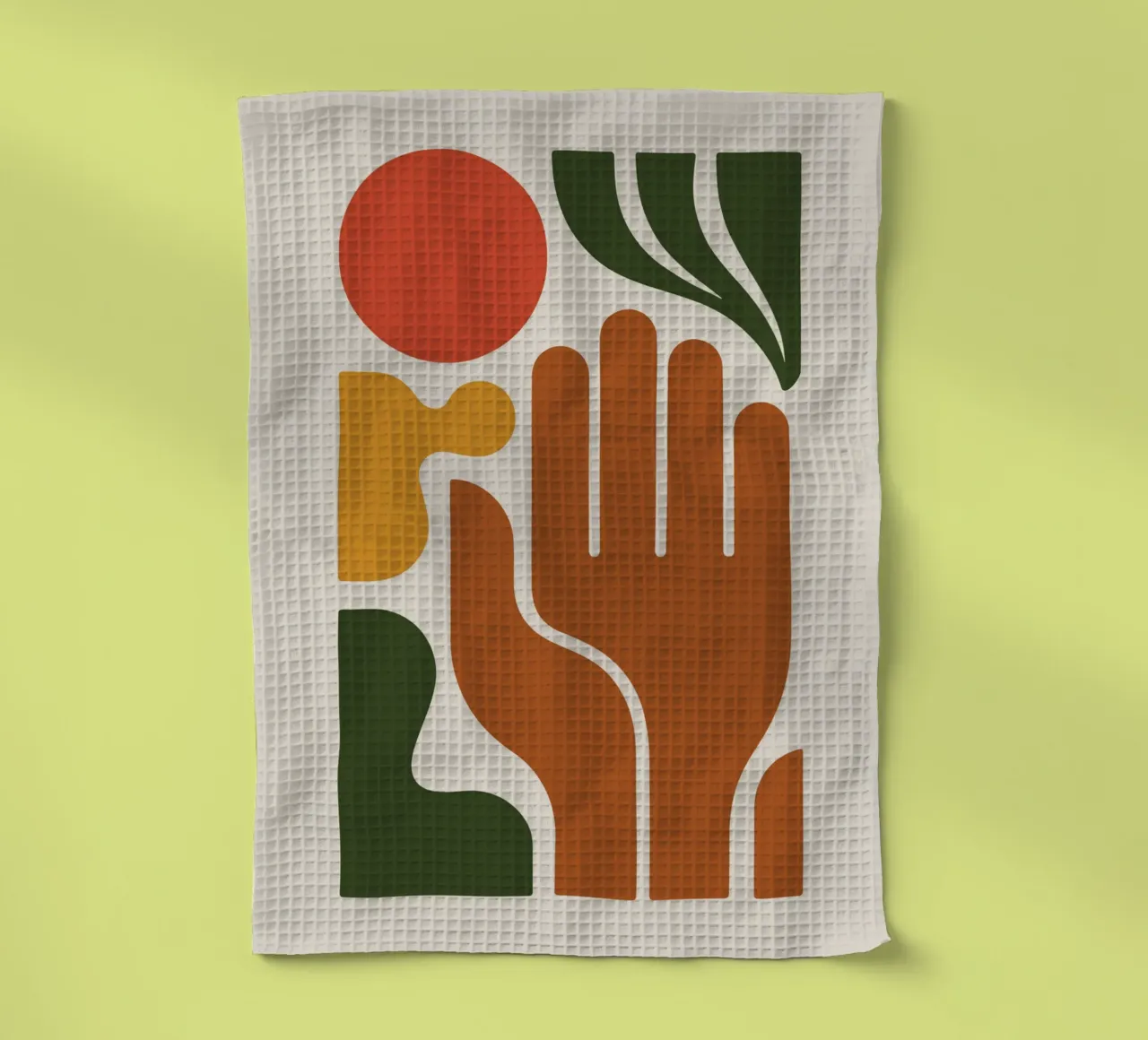 Boho Hand with Abstract Landscape canovaccio da cucina da LisaArtes