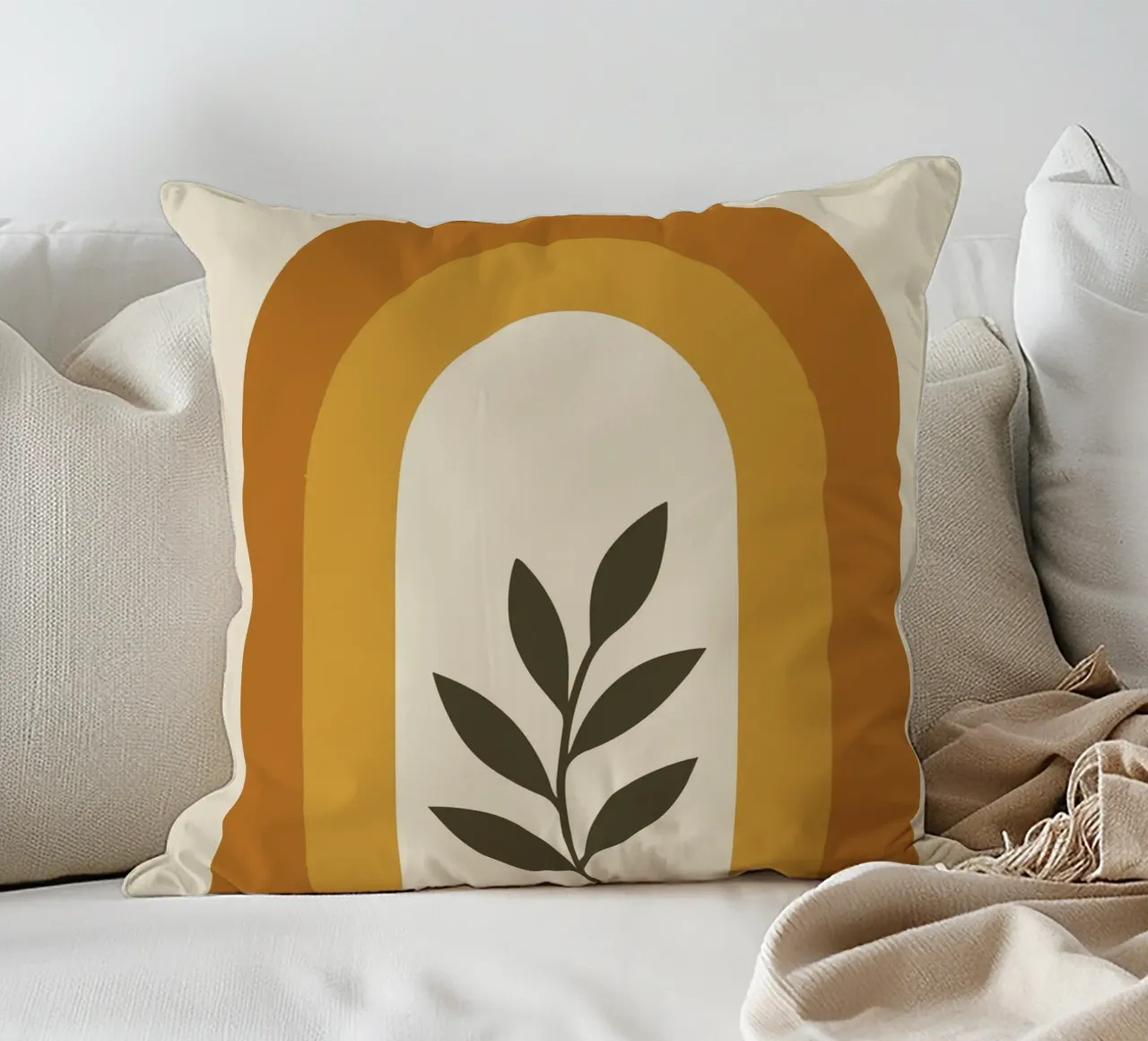 Boho Rainbow Leaf cuscino da LisaArtes
