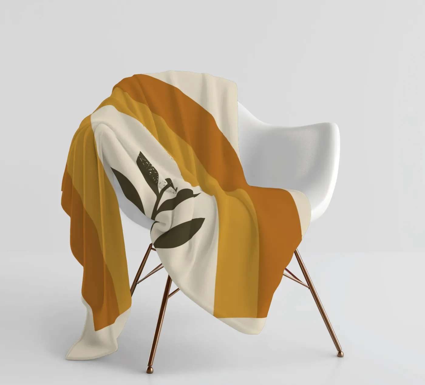 Boho Rainbow Leaf fleece blanket by LisaArtes