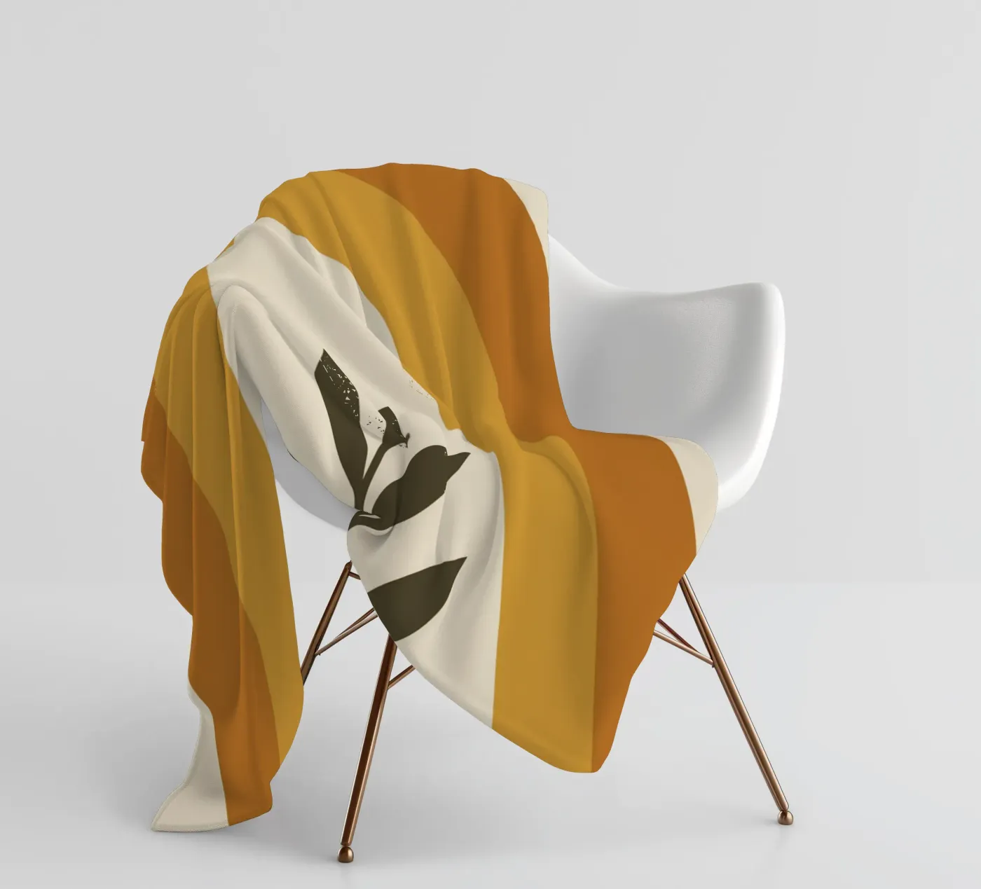 Boho Rainbow Leaf fleece blanket by LisaArtes