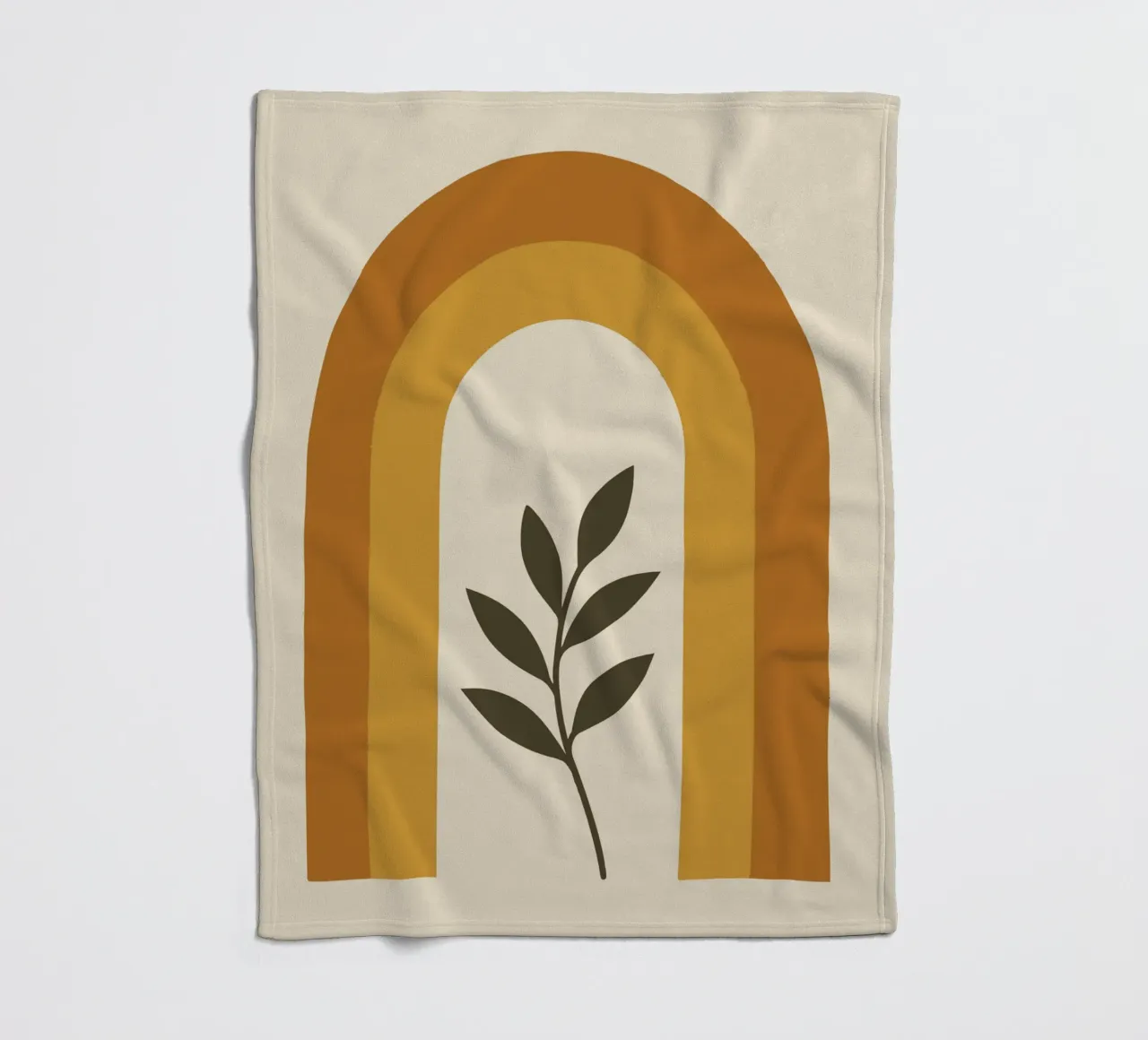 Boho Rainbow Leaf Fleecedecke von LisaArtes