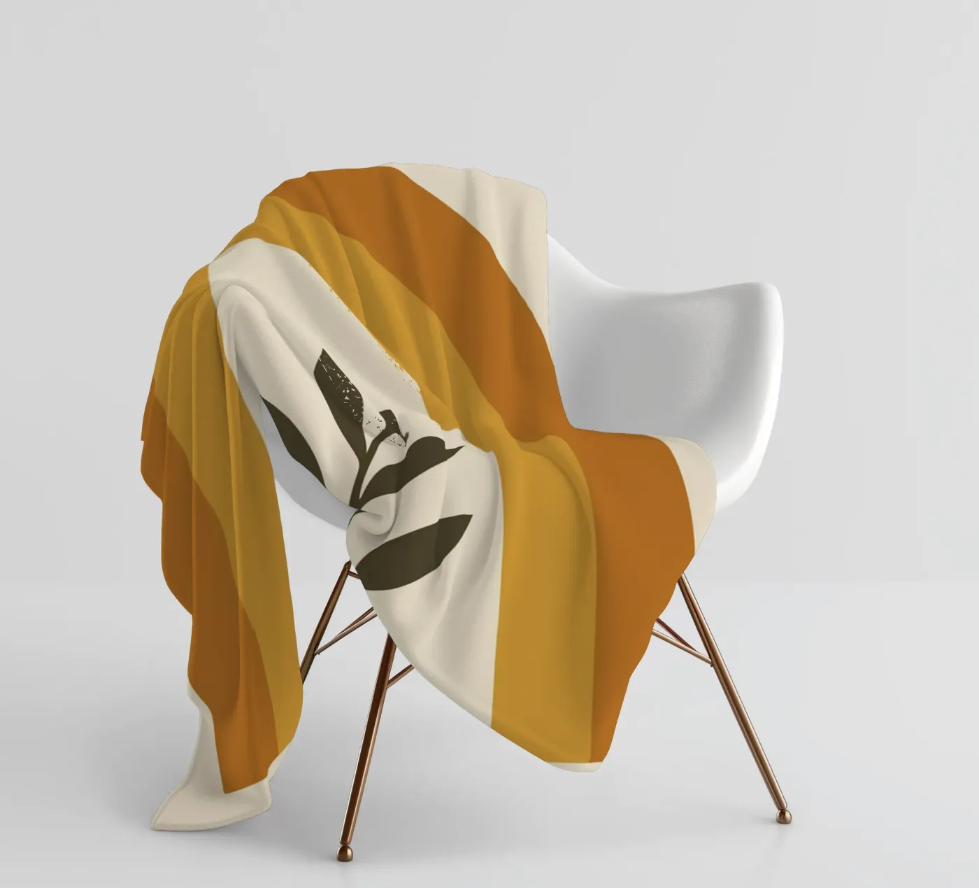 Boho Rainbow Leaf fleece blanket by LisaArtes