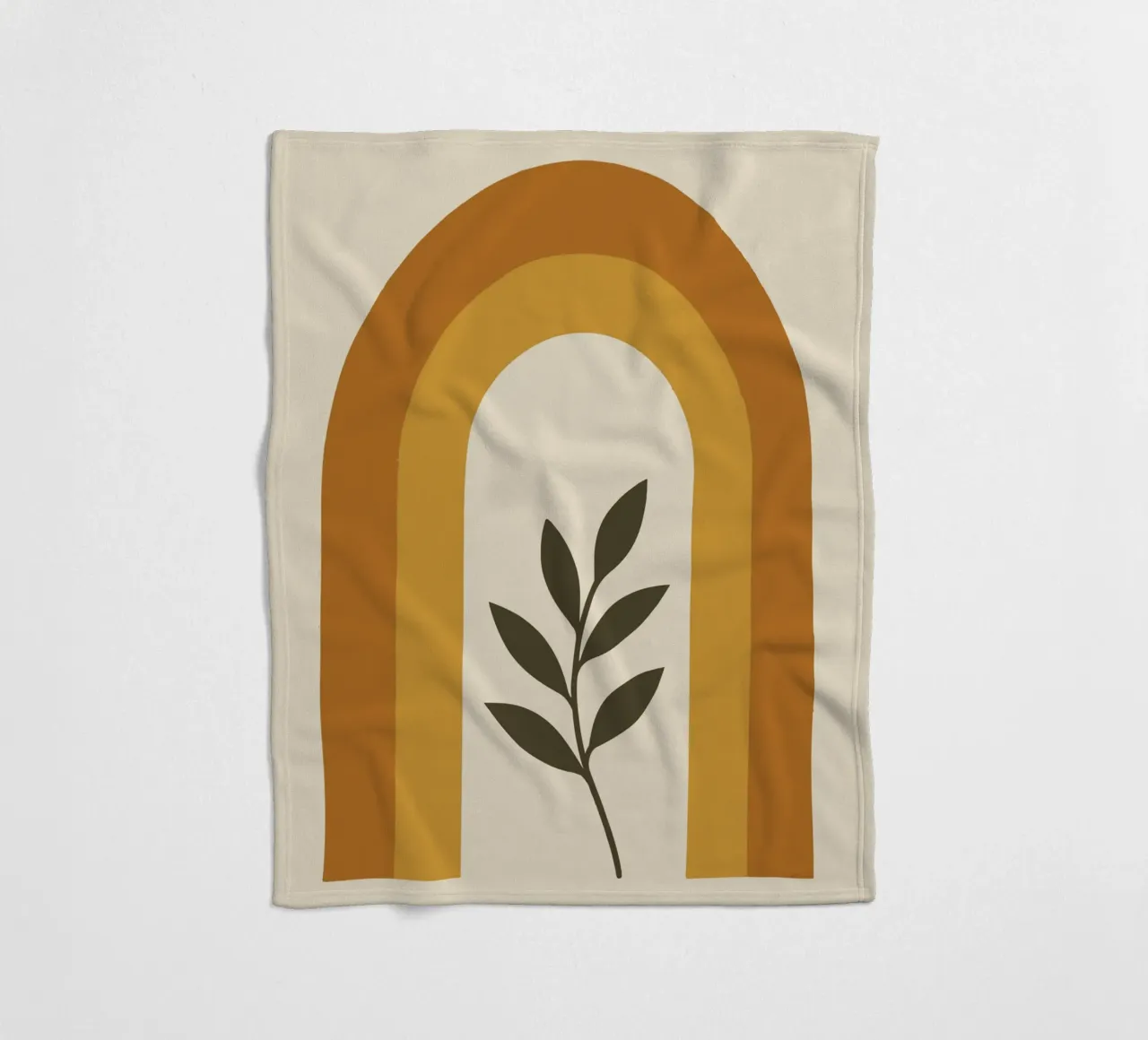 Boho Rainbow Leaf Fleecedecke von LisaArtes