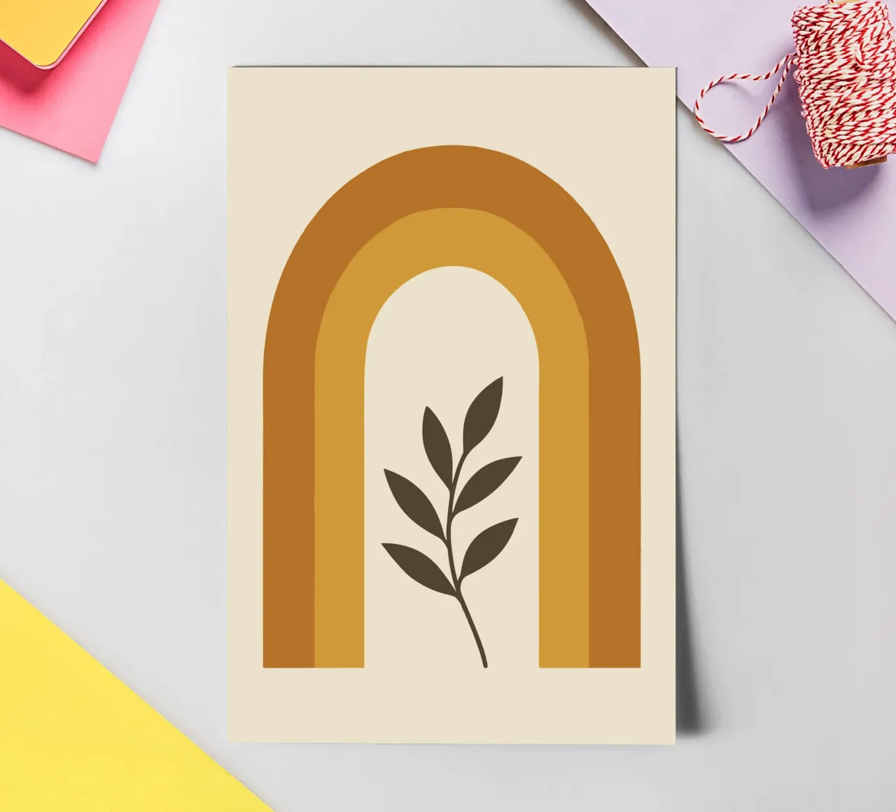 Boho Rainbow Leaf sticker sheet by LisaArtes