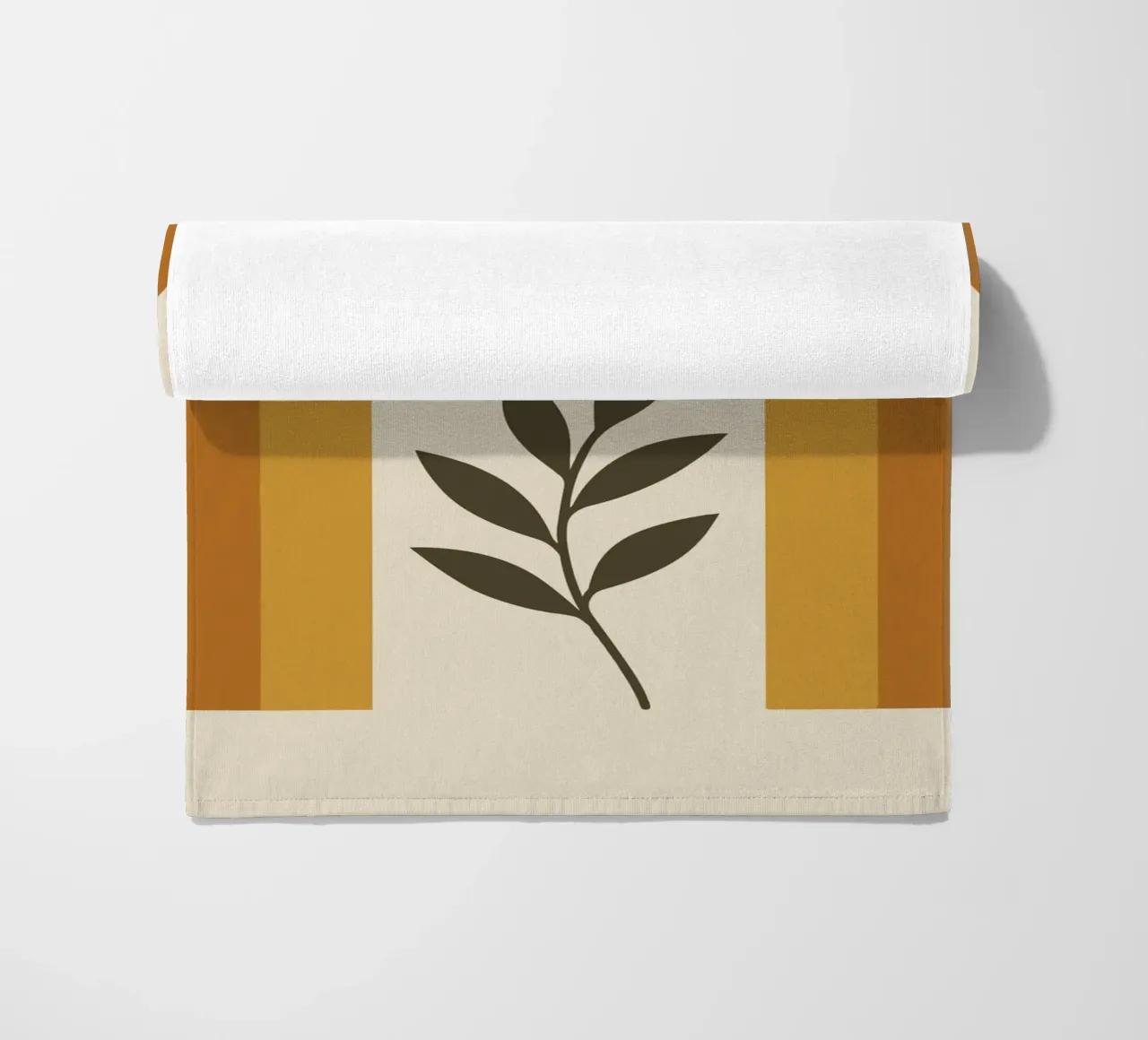 Boho Rainbow Leaf beach towel by LisaArtes