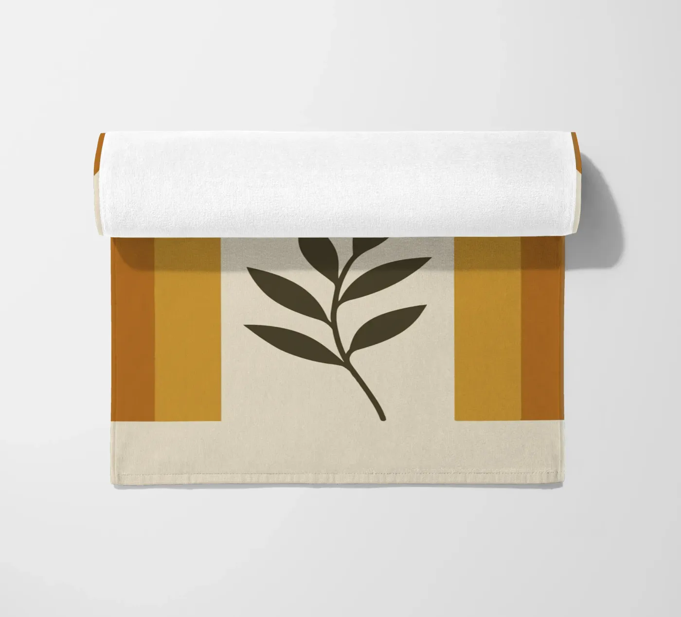 Boho Rainbow Leaf beach towel by LisaArtes