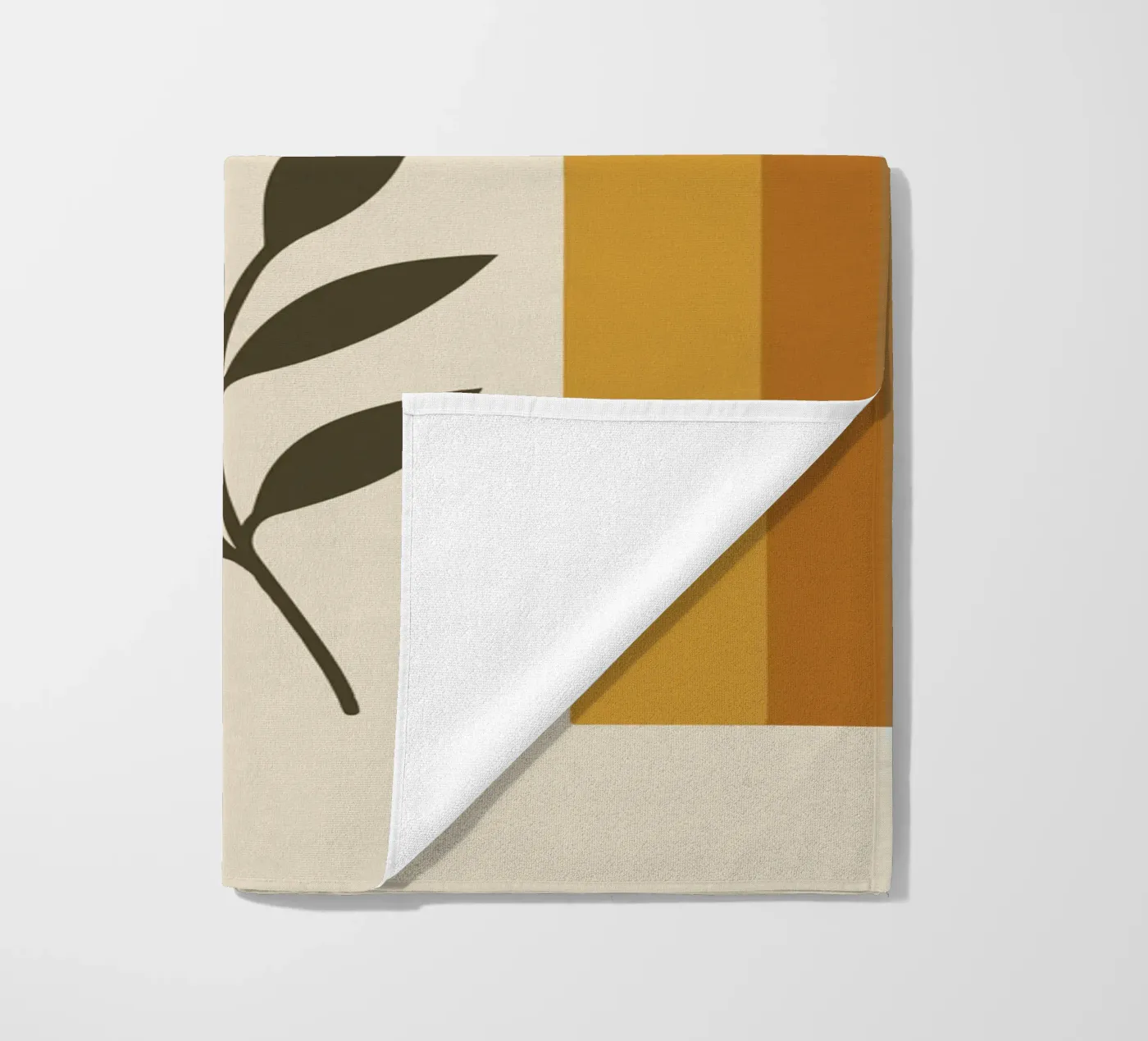 Boho Rainbow Leaf beach towel by LisaArtes