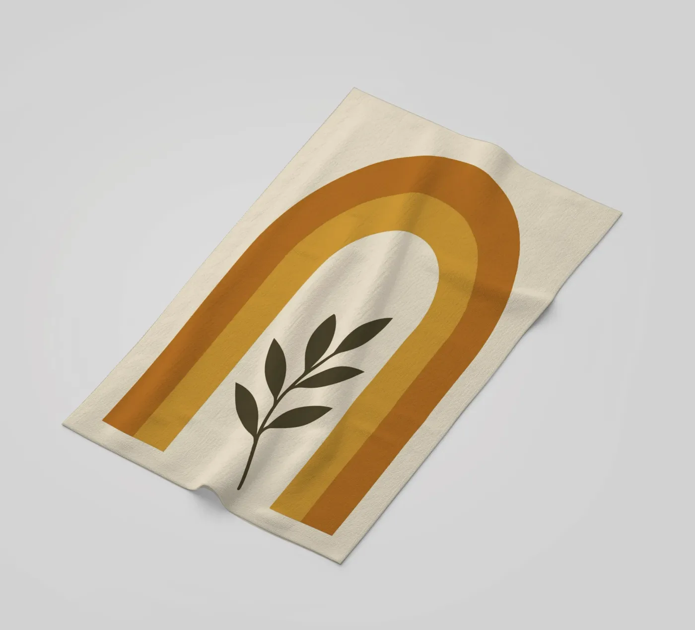 Boho Rainbow Leaf beach towel by LisaArtes