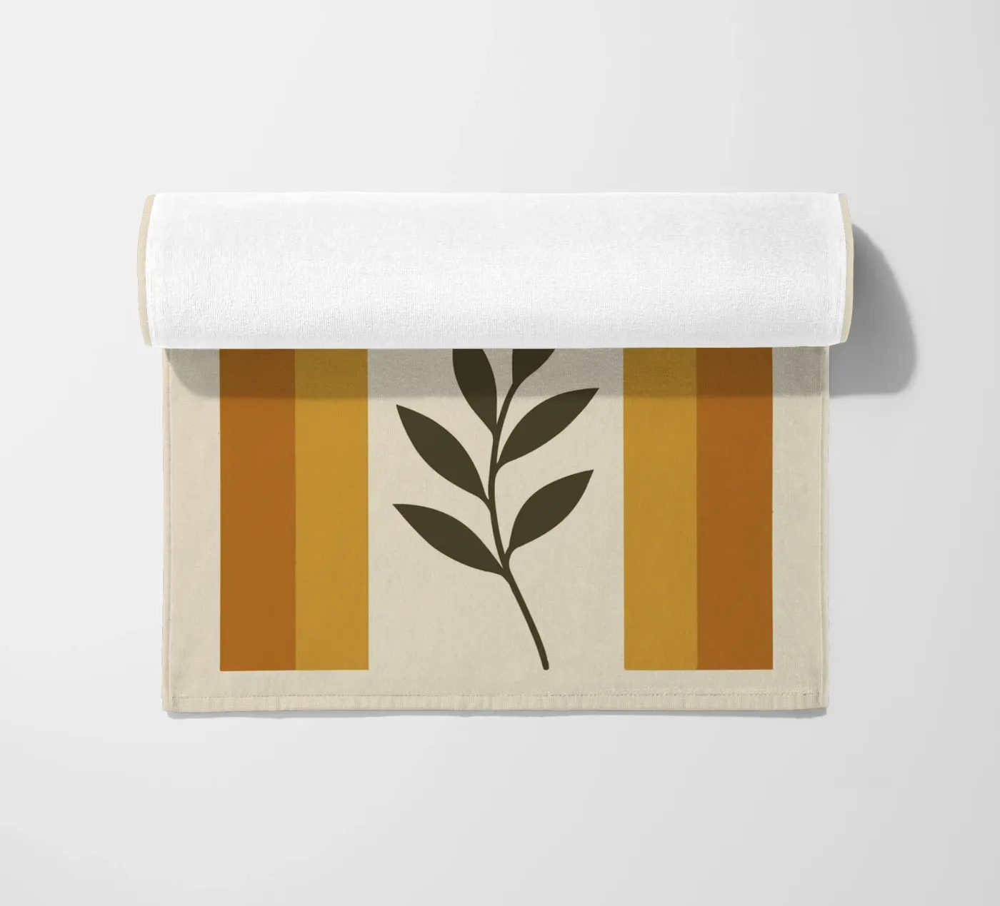 Boho Rainbow Leaf beach towel by LisaArtes