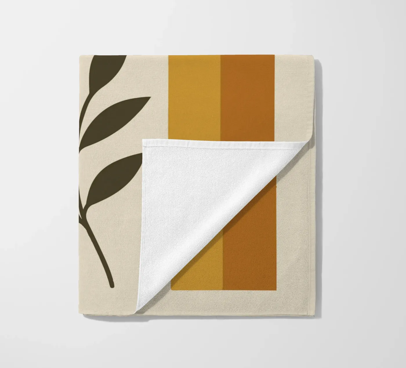 Boho Rainbow Leaf beach towel by LisaArtes