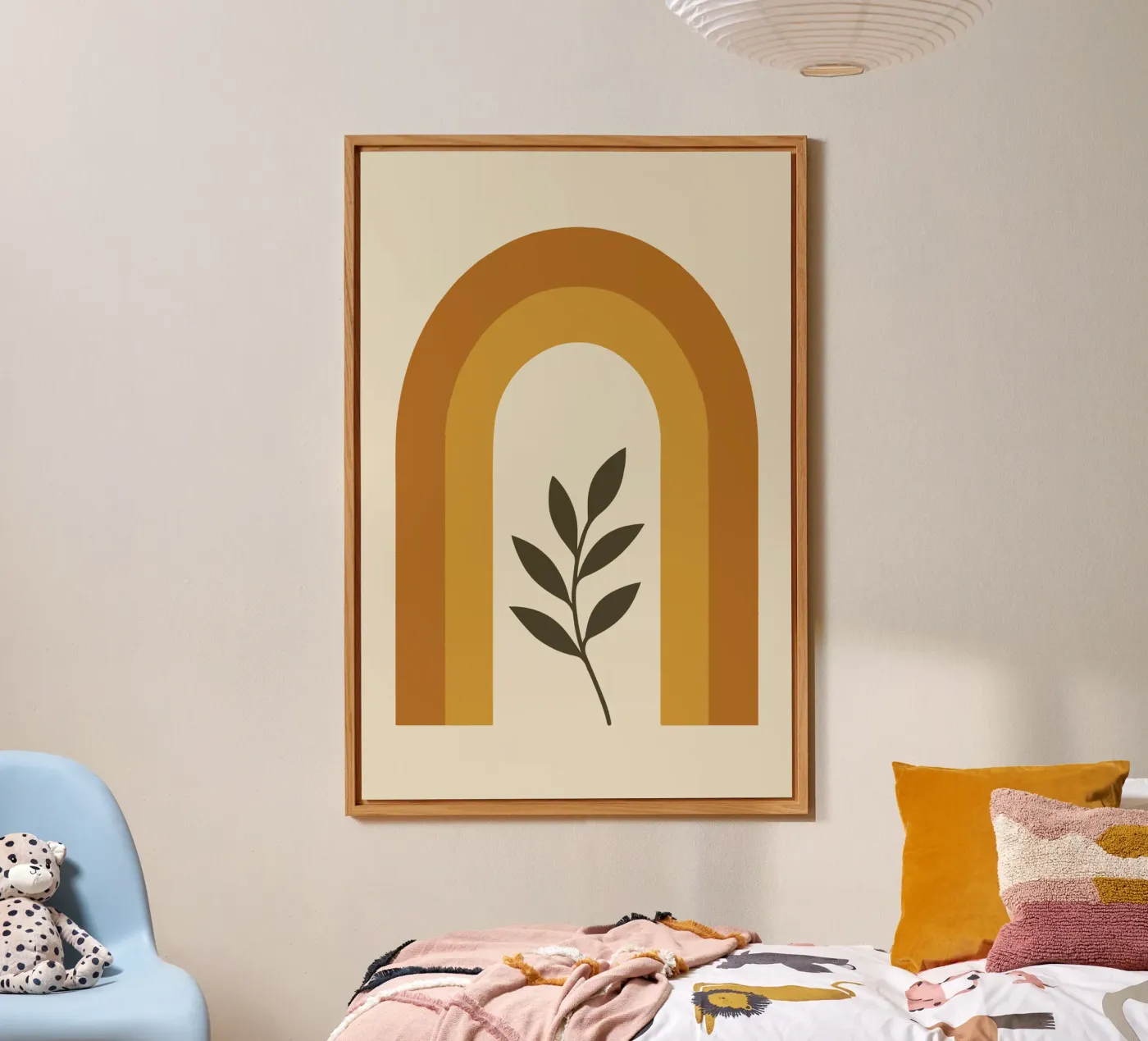 Boho Rainbow Leaf Forex-Platte von LisaArtes