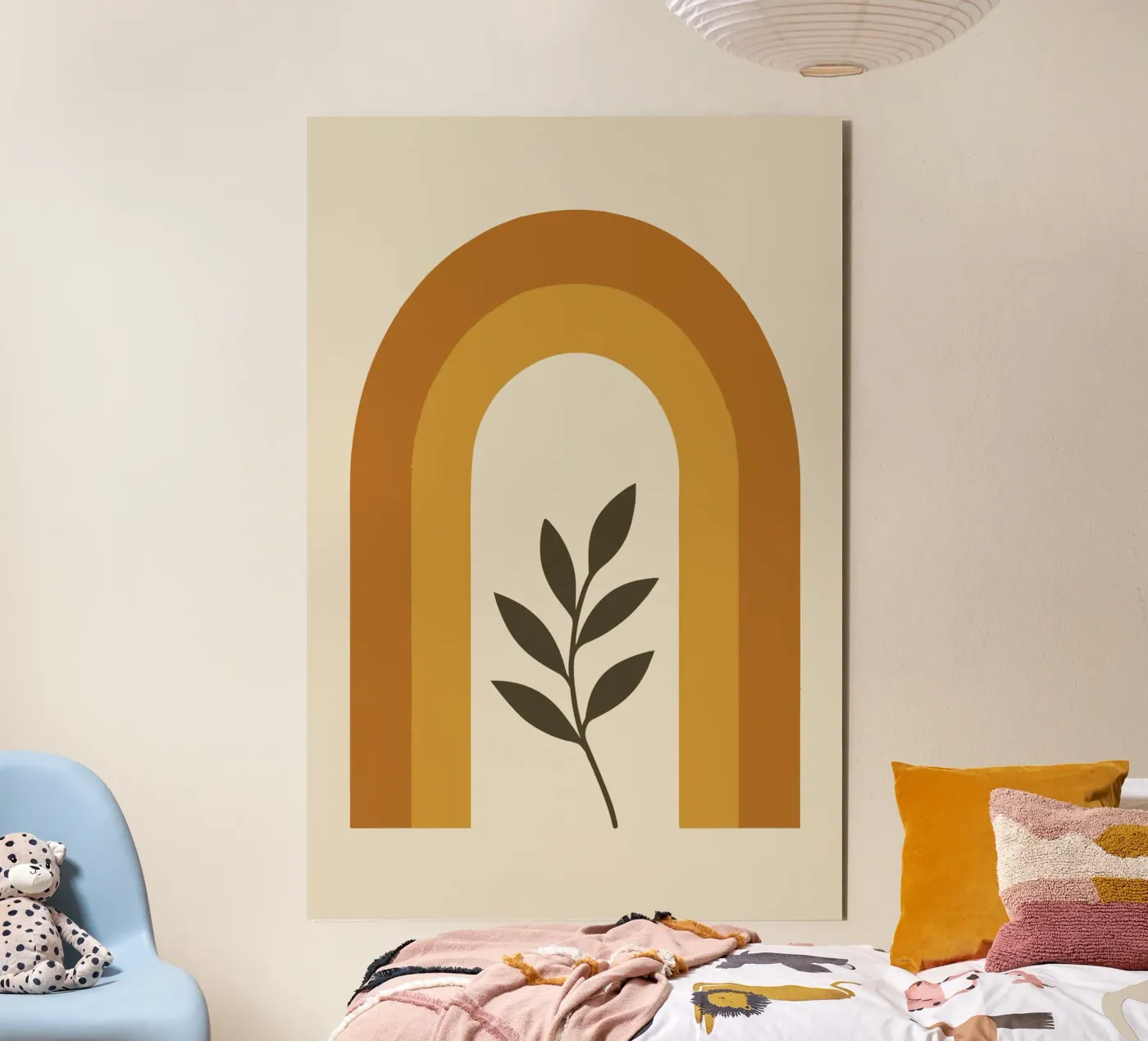 Boho Rainbow Leaf Forex-Platte von LisaArtes