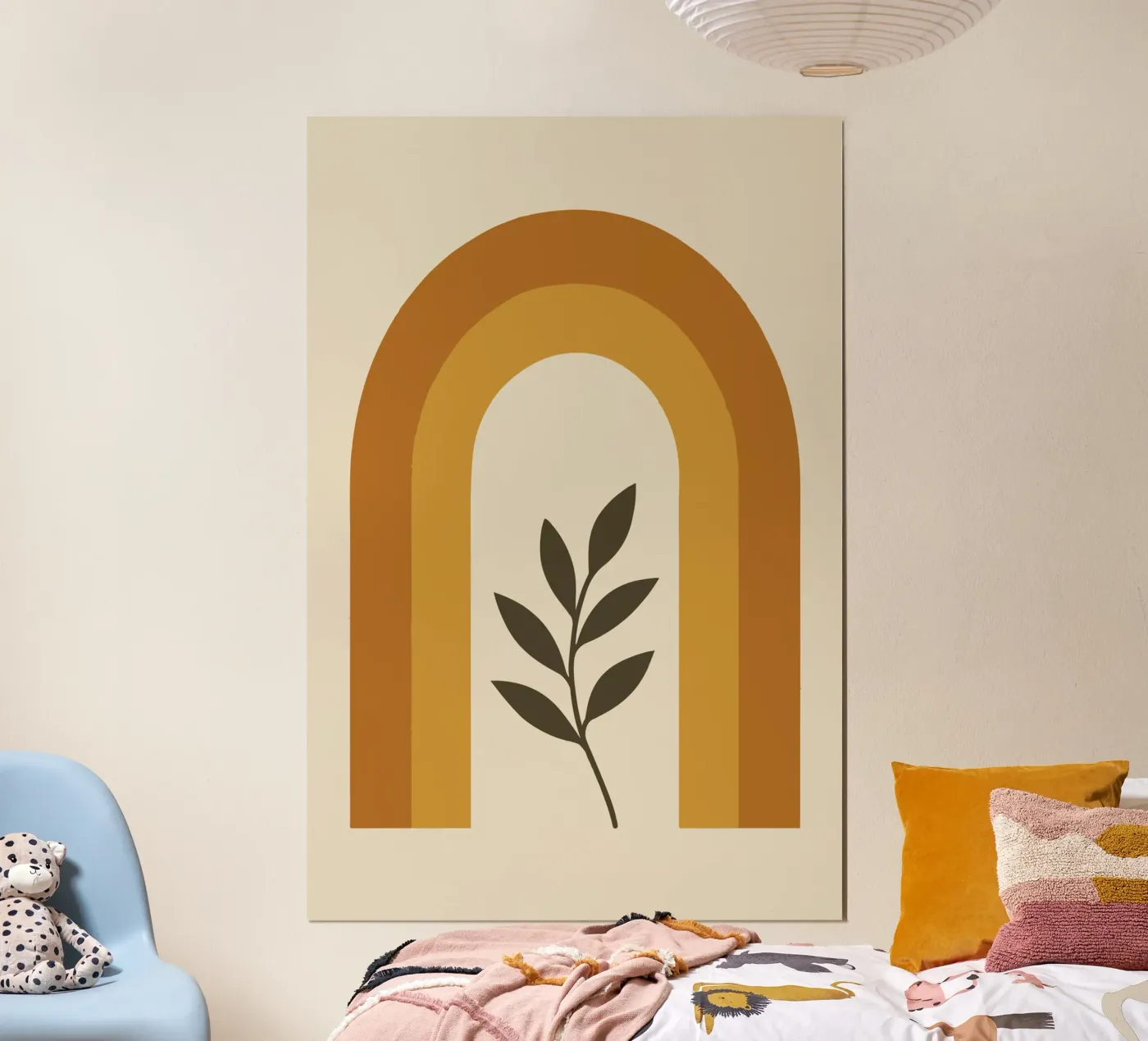 Boho Rainbow Leaf Poster von LisaArtes