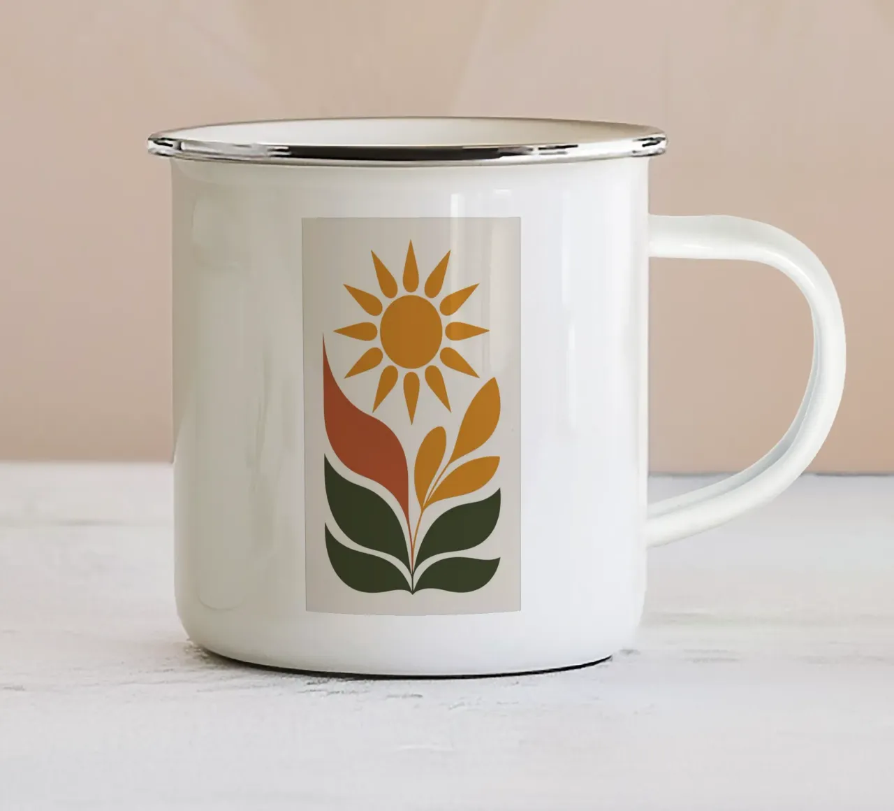Boho Sun Trio tazza in smalto da LisaArtes