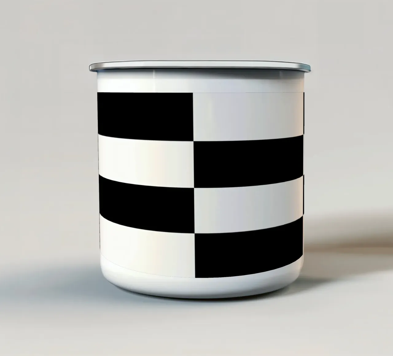 Black and white timeless mid century lines tazza in smalto da TijanaArtStudio88