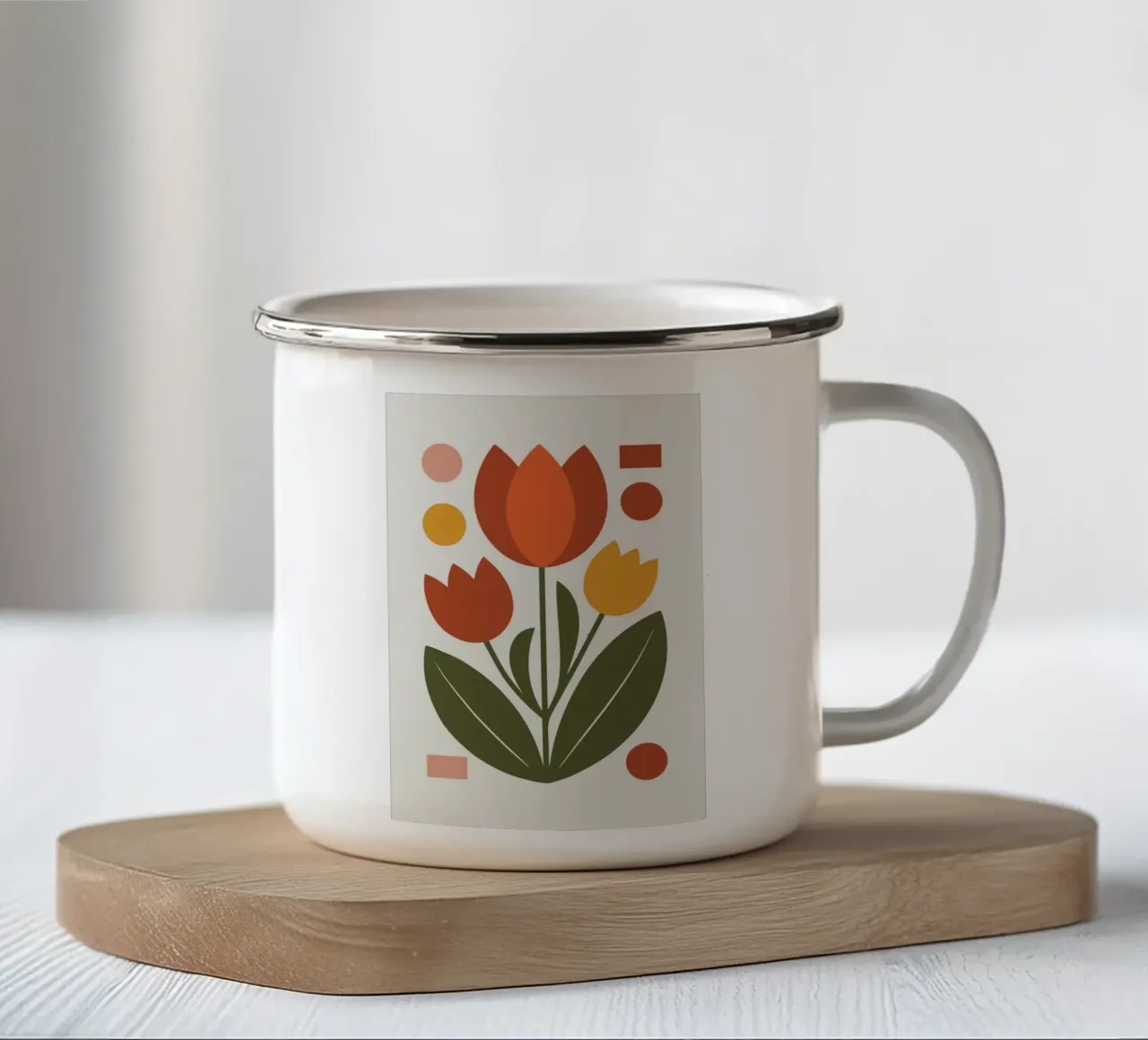 Bold Boho Tulips 1 tazza in smalto da LisaArtes