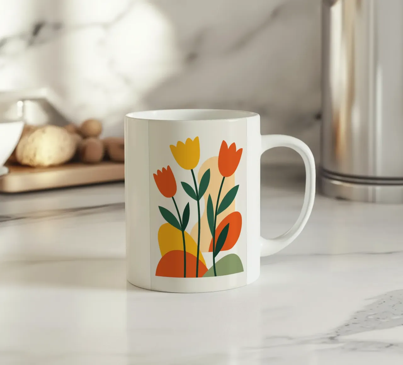 Bold Boho Tulips tazza in ceramica da LisaArtes