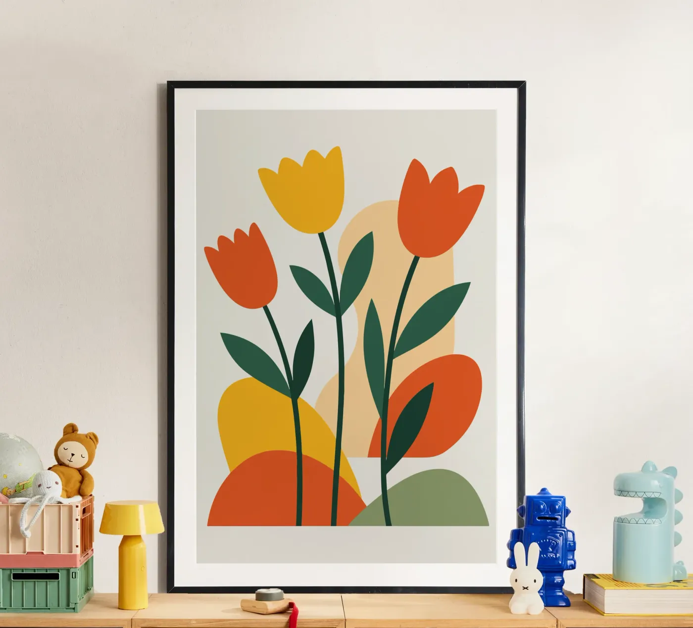 Bold Boho Tulips poster by LisaArtes