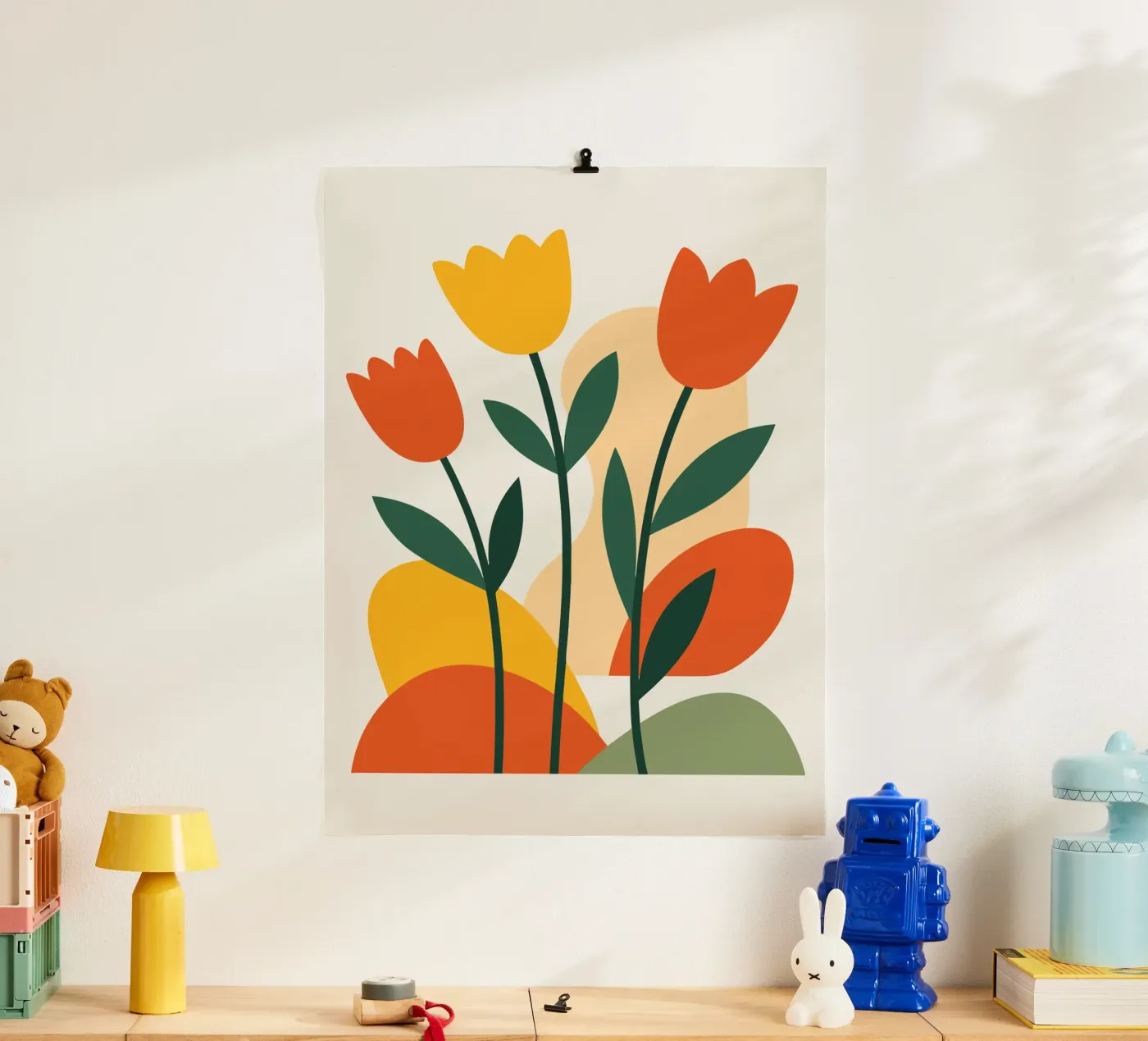 Bold Boho Tulips poster by LisaArtes