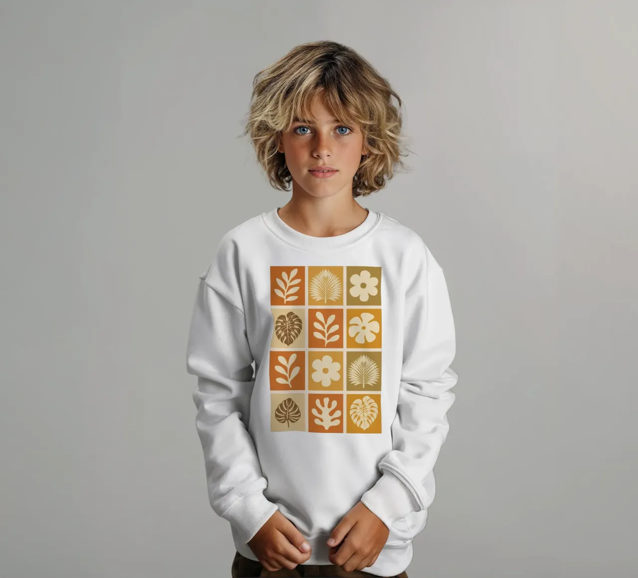 Botanical Grid felpa bambino da LisaArtes