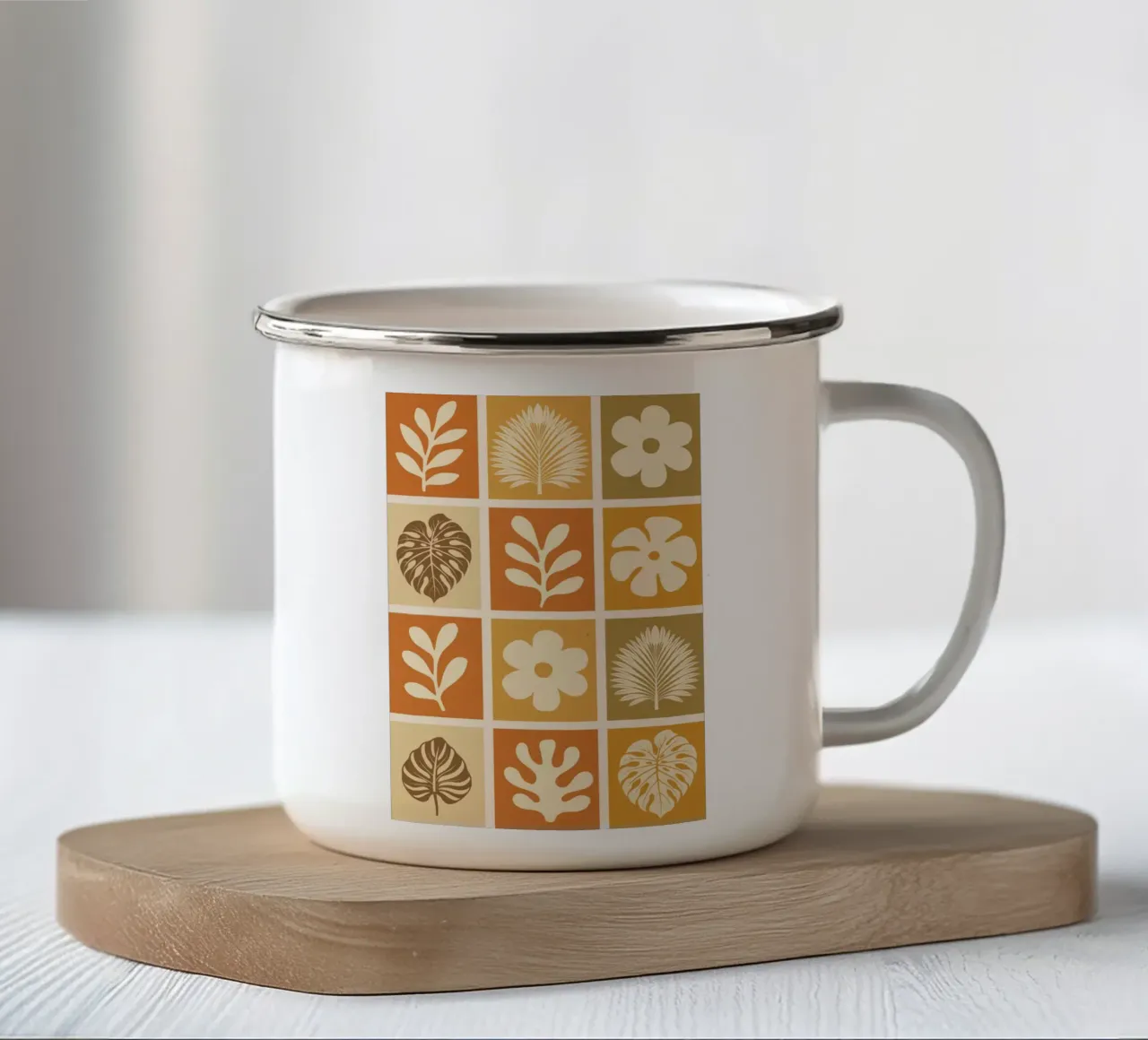 Botanical Grid tazza in smalto da LisaArtes