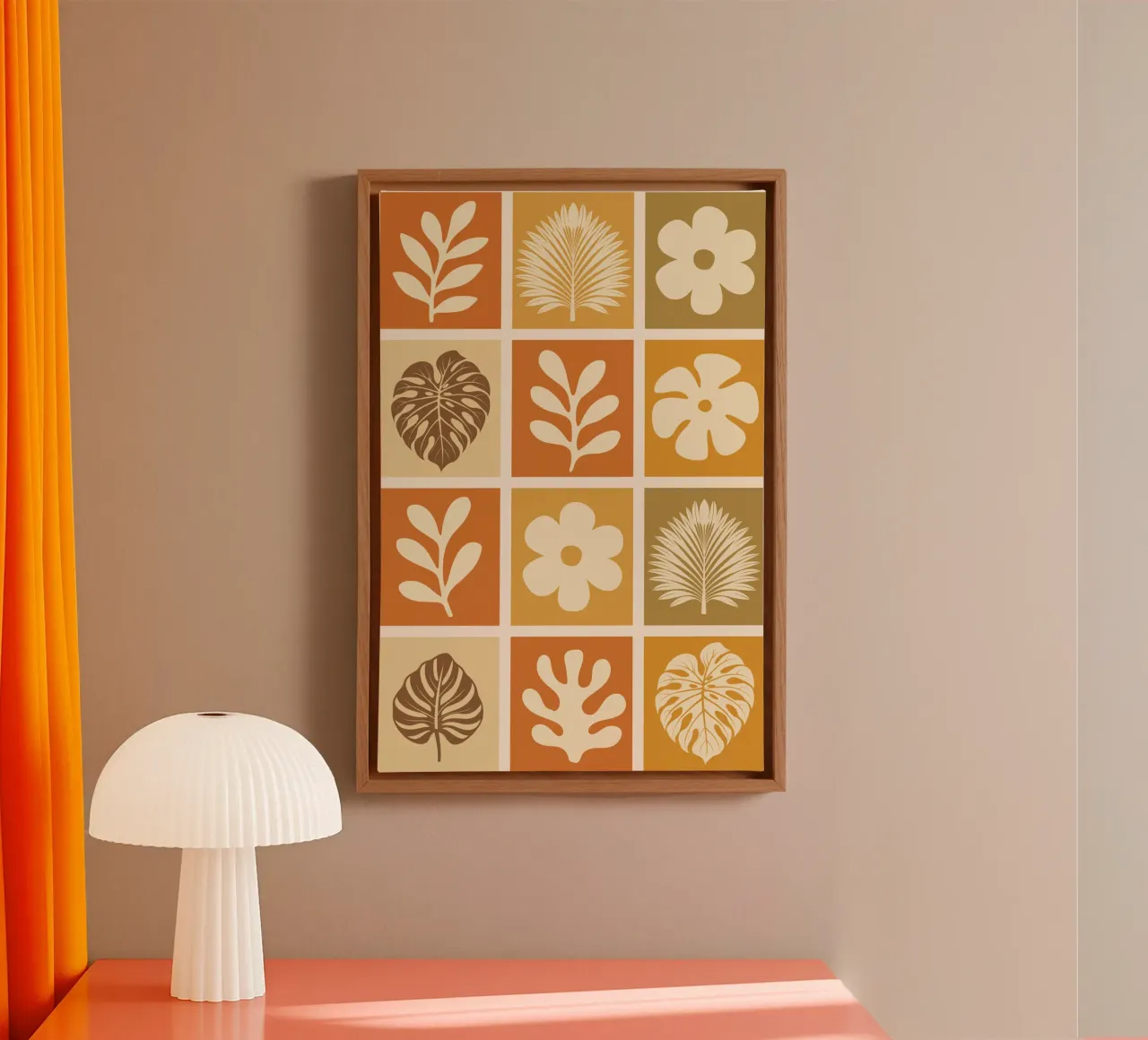 Botanical Grid tela con Cornice a cassetta da LisaArtes