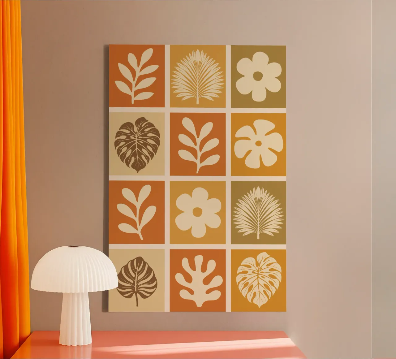 Botanical Grid tela con Cornice a cassetta da LisaArtes