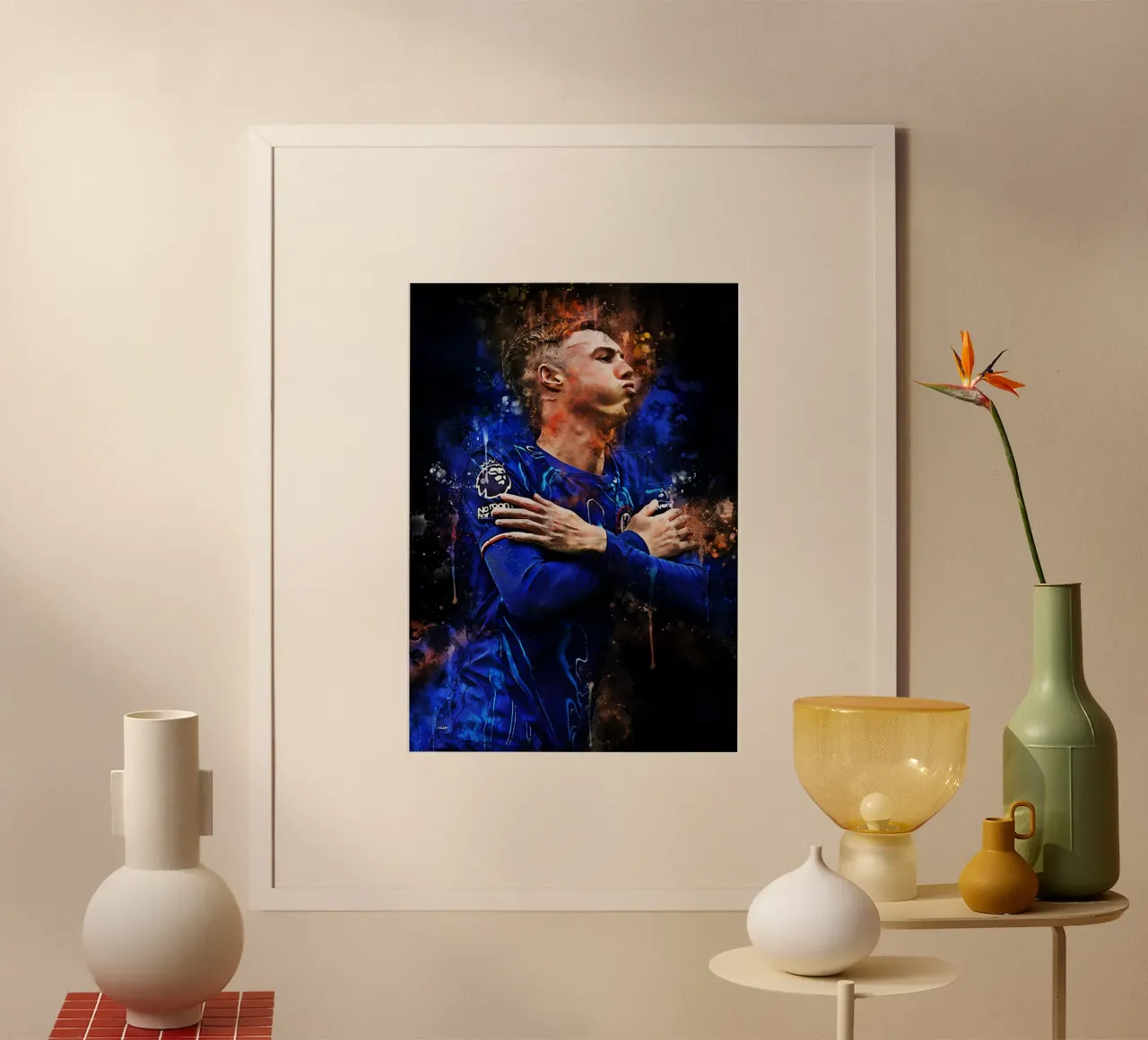 Cole Palmer poster con telaio in plastica da MasterInkArt