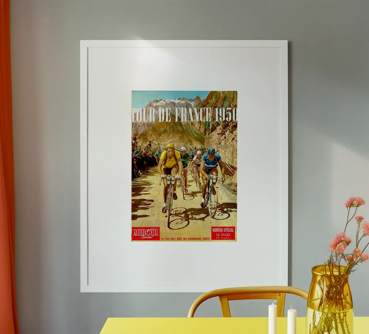ciclisti che corrono su strade di montagna poster da addelia shope
