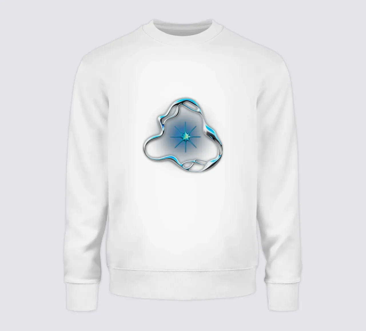 stella in metallo con finitura cromata e aureola felpa da morphinaeblue