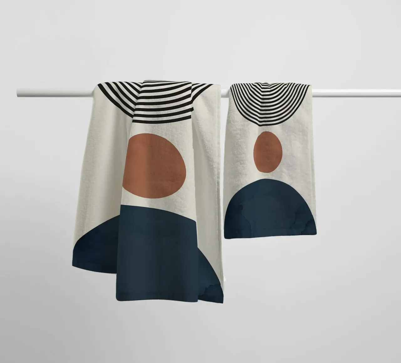circles lines geometric abstract towel by Patrick M Gerber