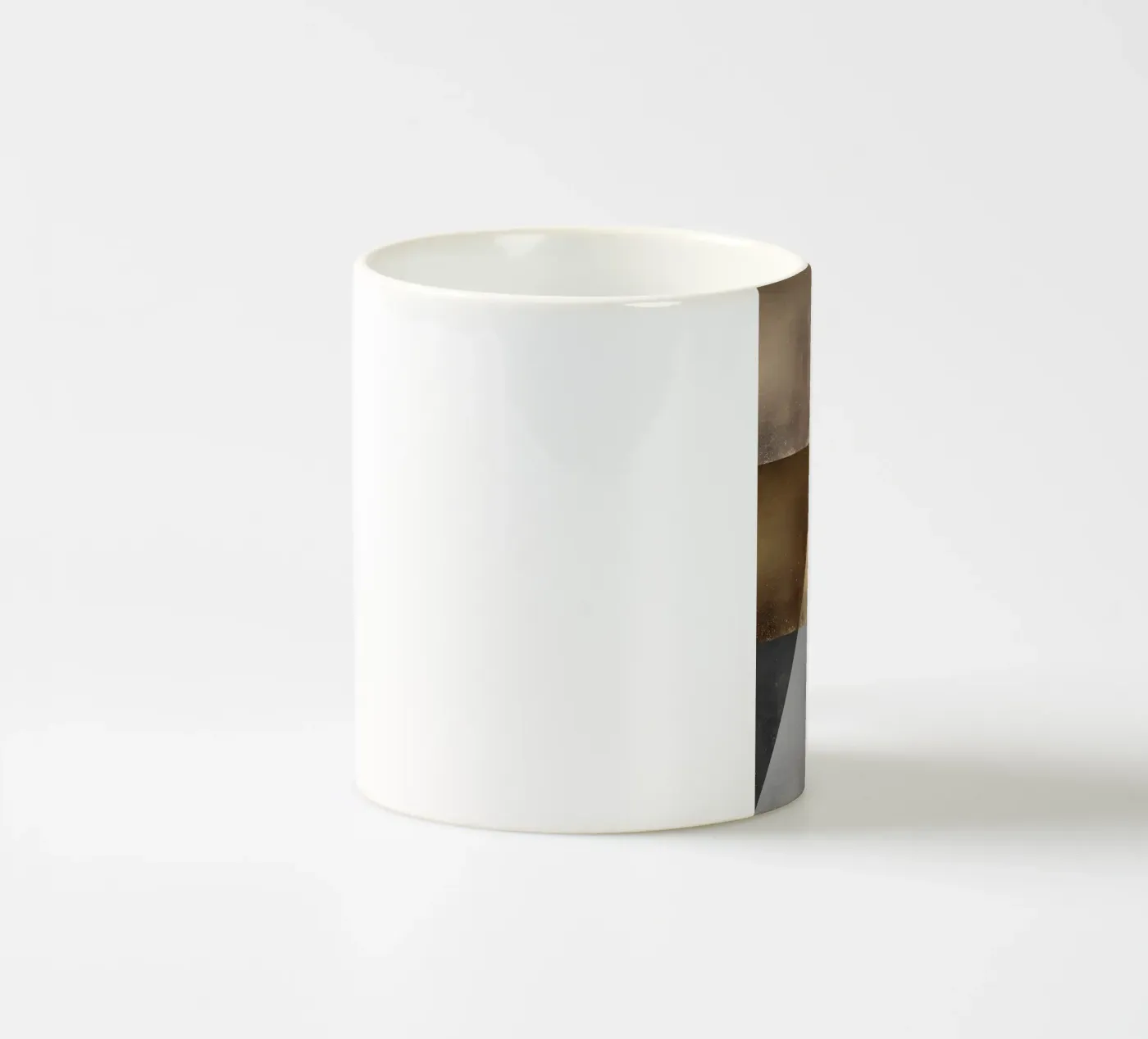 triangle light shadow texture ceramic mug by Patrick M Gerber