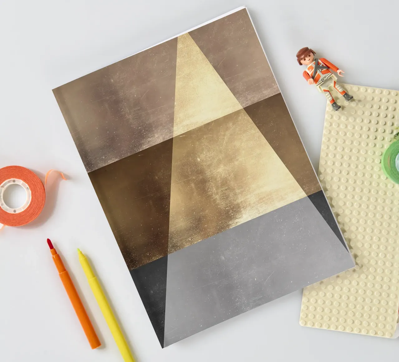 triangle light shadow texture notebook by Patrick M Gerber