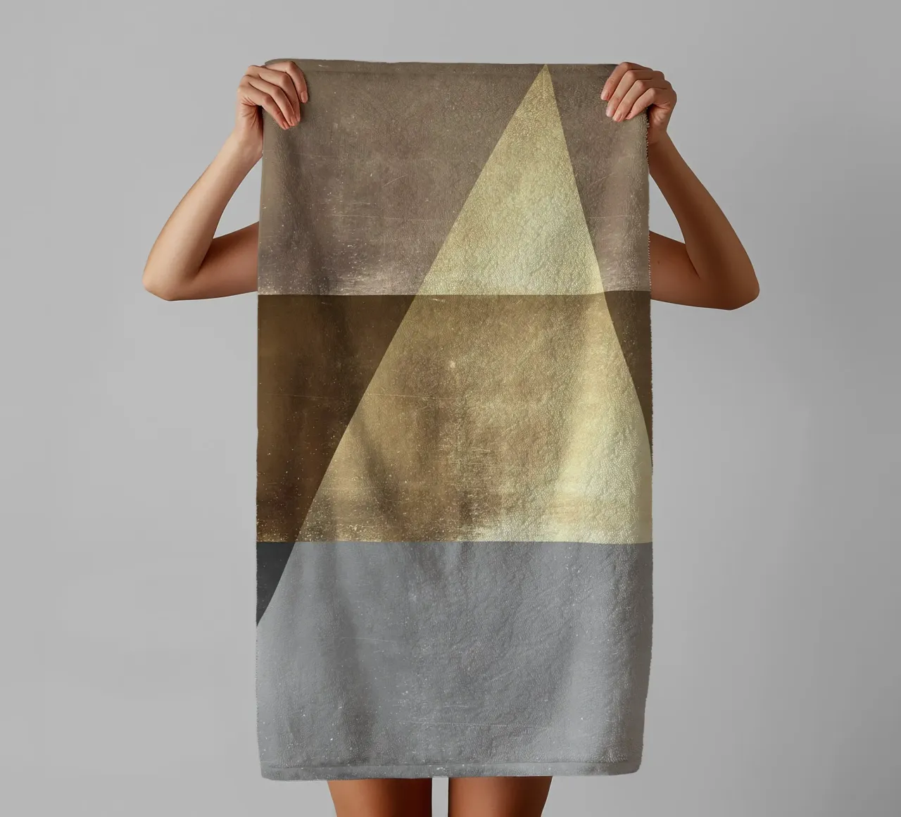 triangle light shadow texture towel by Patrick M Gerber
