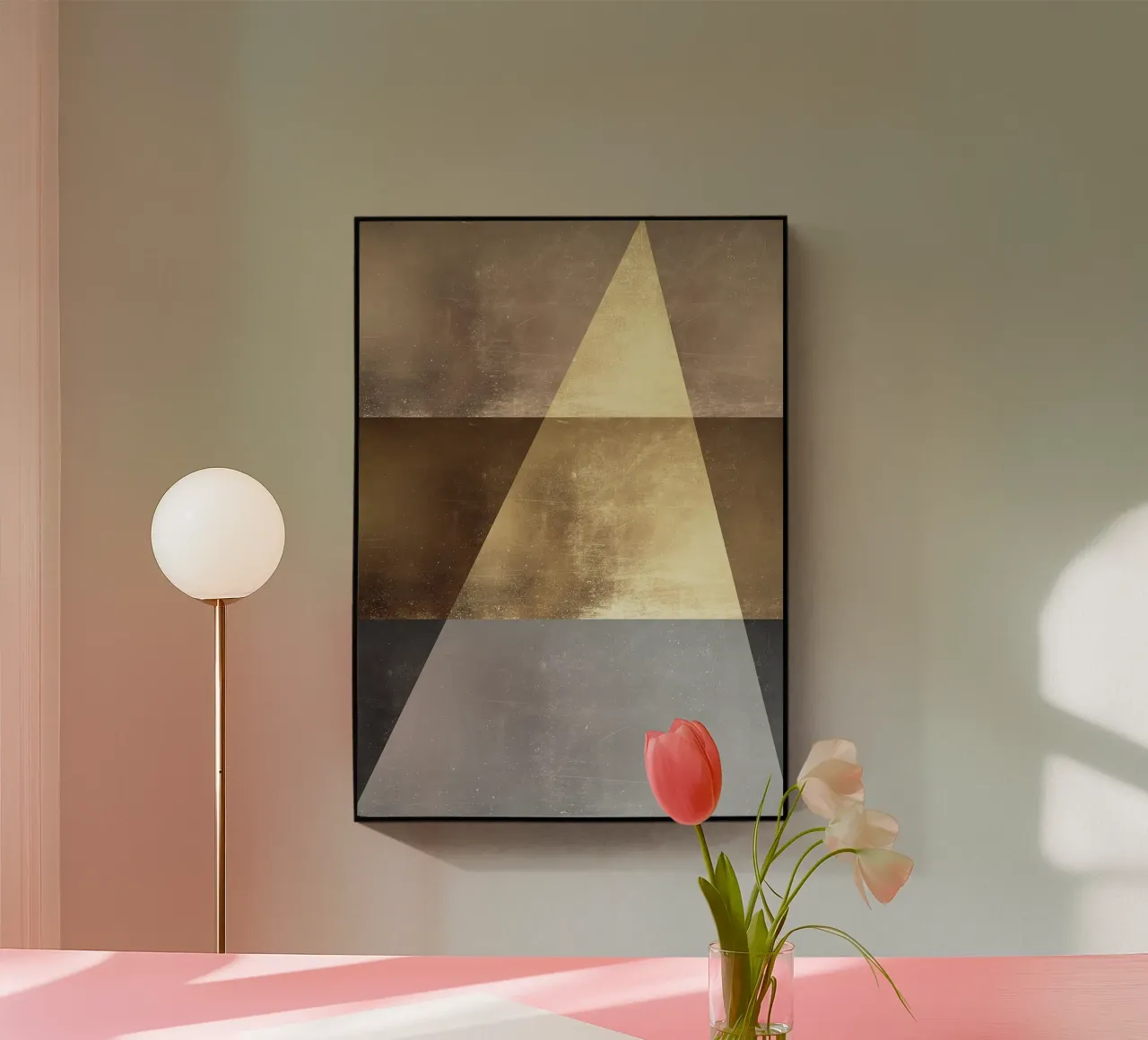 triangle light shadow texture plexiglas de Patrick M Gerber