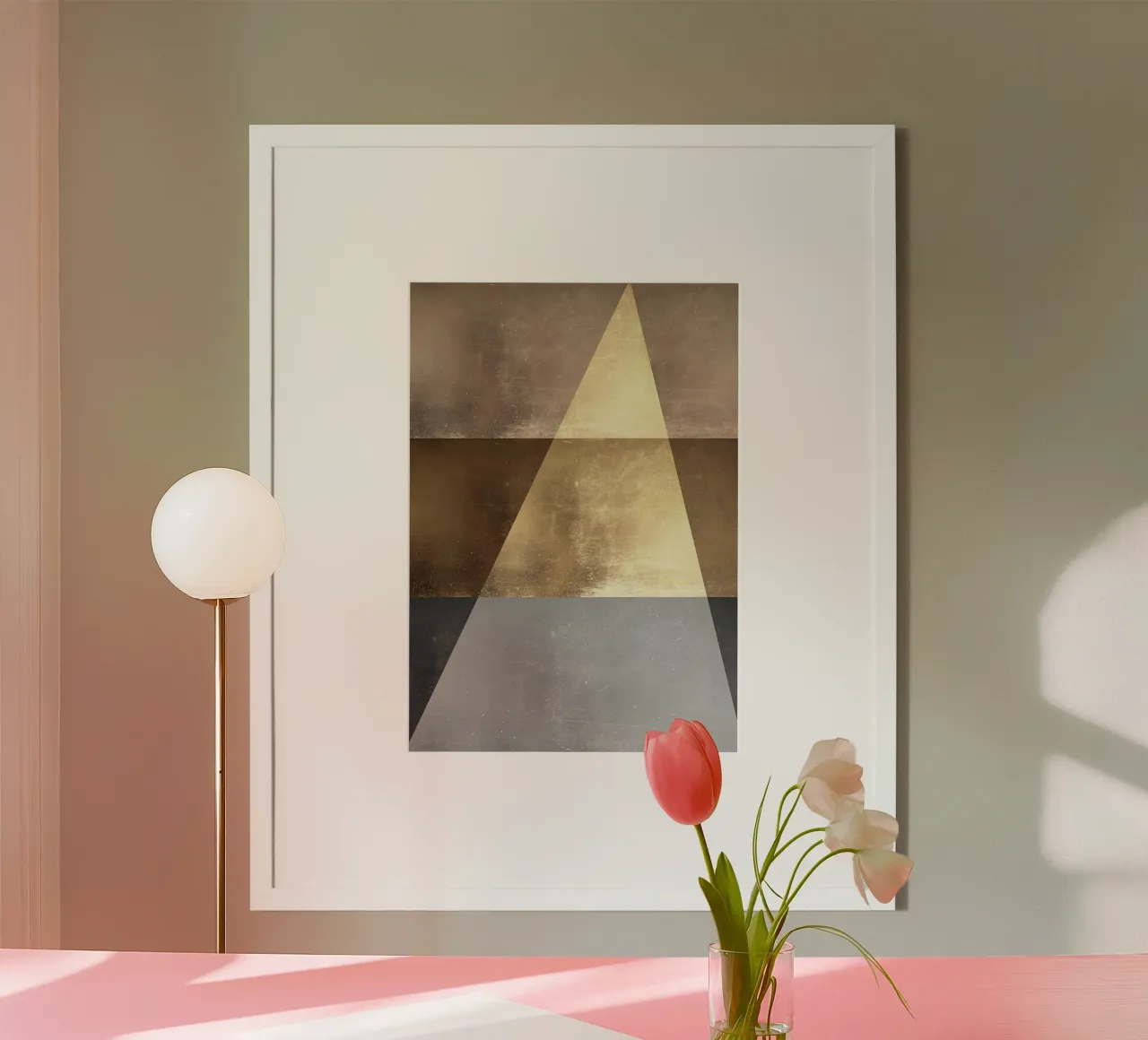 triangle lumière ombre texture poster de Patrick M Gerber