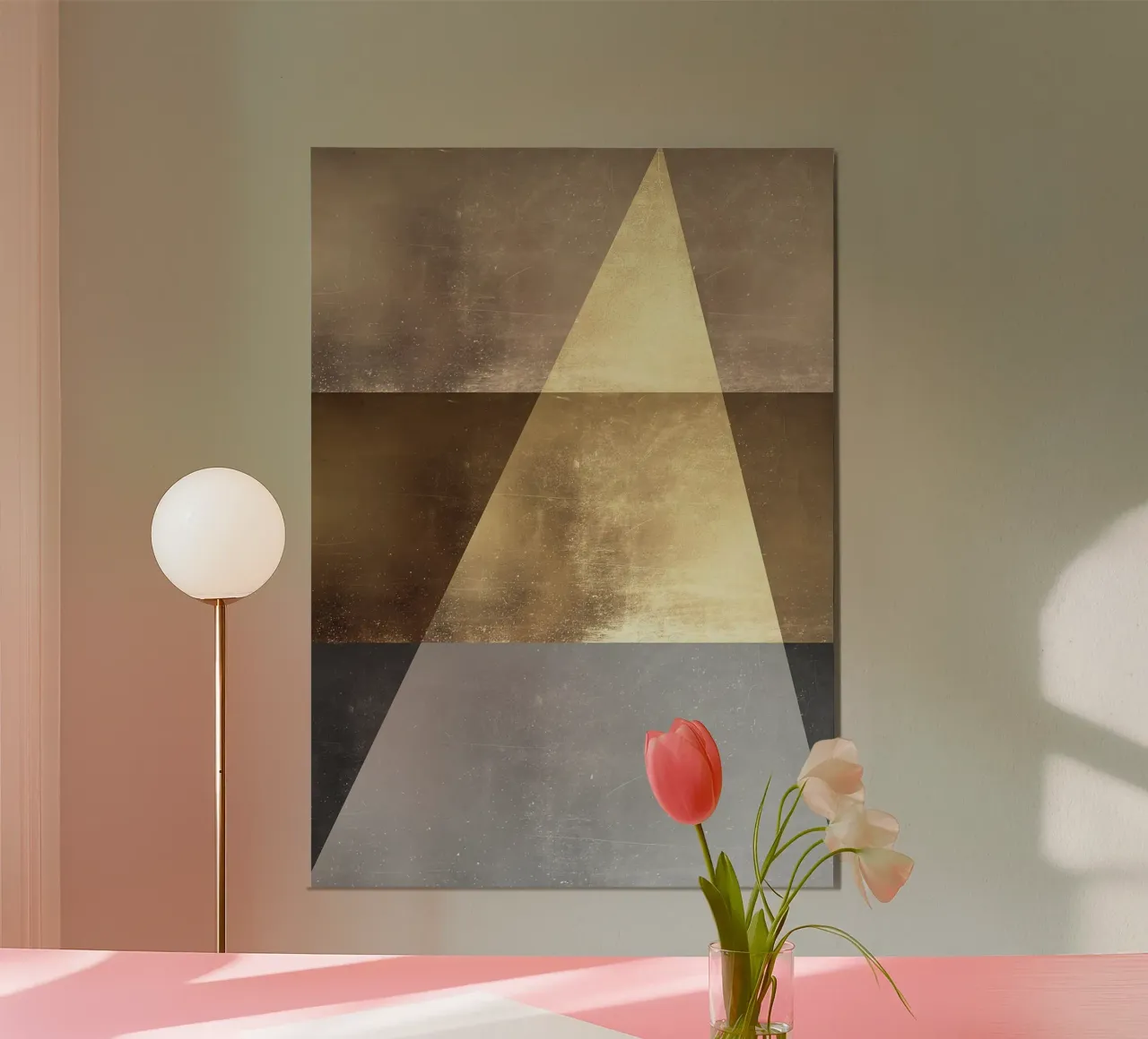 triangle lumière ombre texture poster de Patrick M Gerber