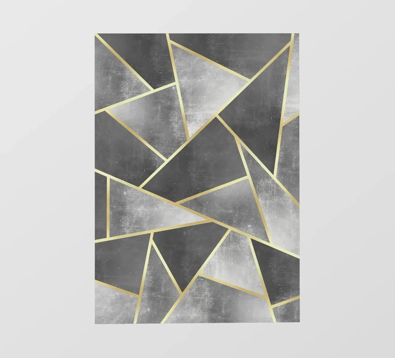 triangoli geometrici astratti linee d'oro pellicola backlit da Patrick M Gerber